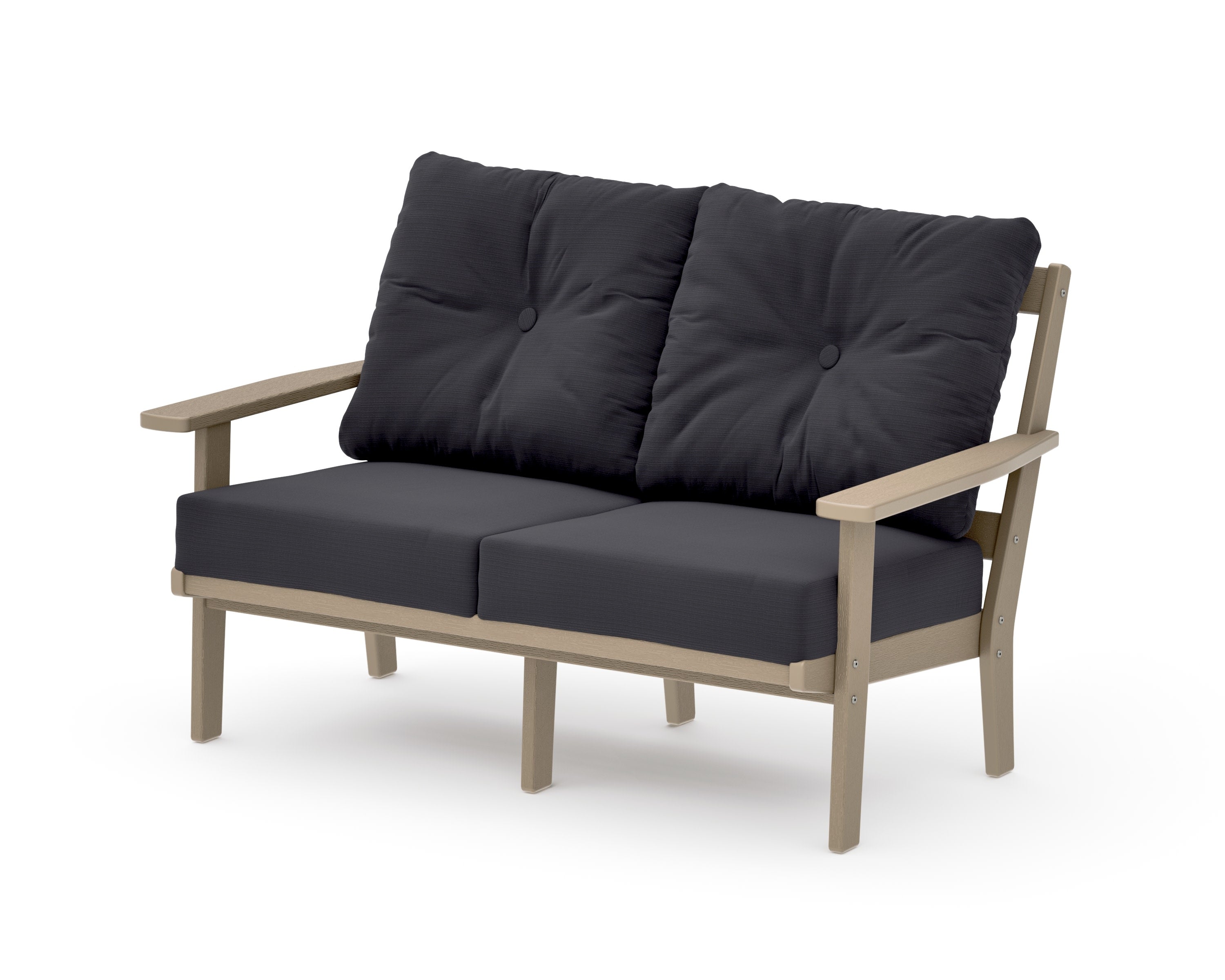Oxford Deep SeatingLoveseat in Vintage Sahara / Midnight Linen