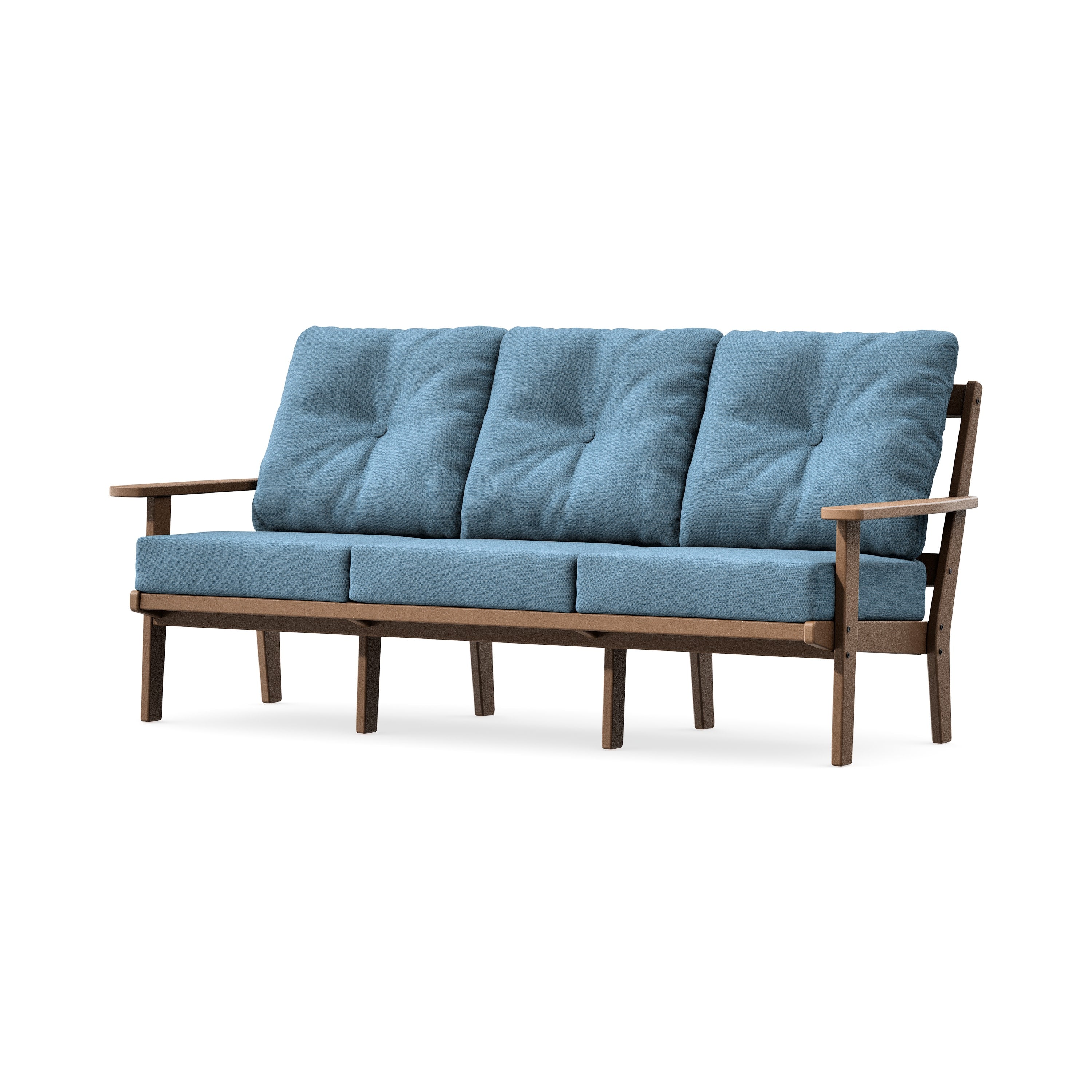 Oxford Deep Seating Sofa in Teak / Sky Blue