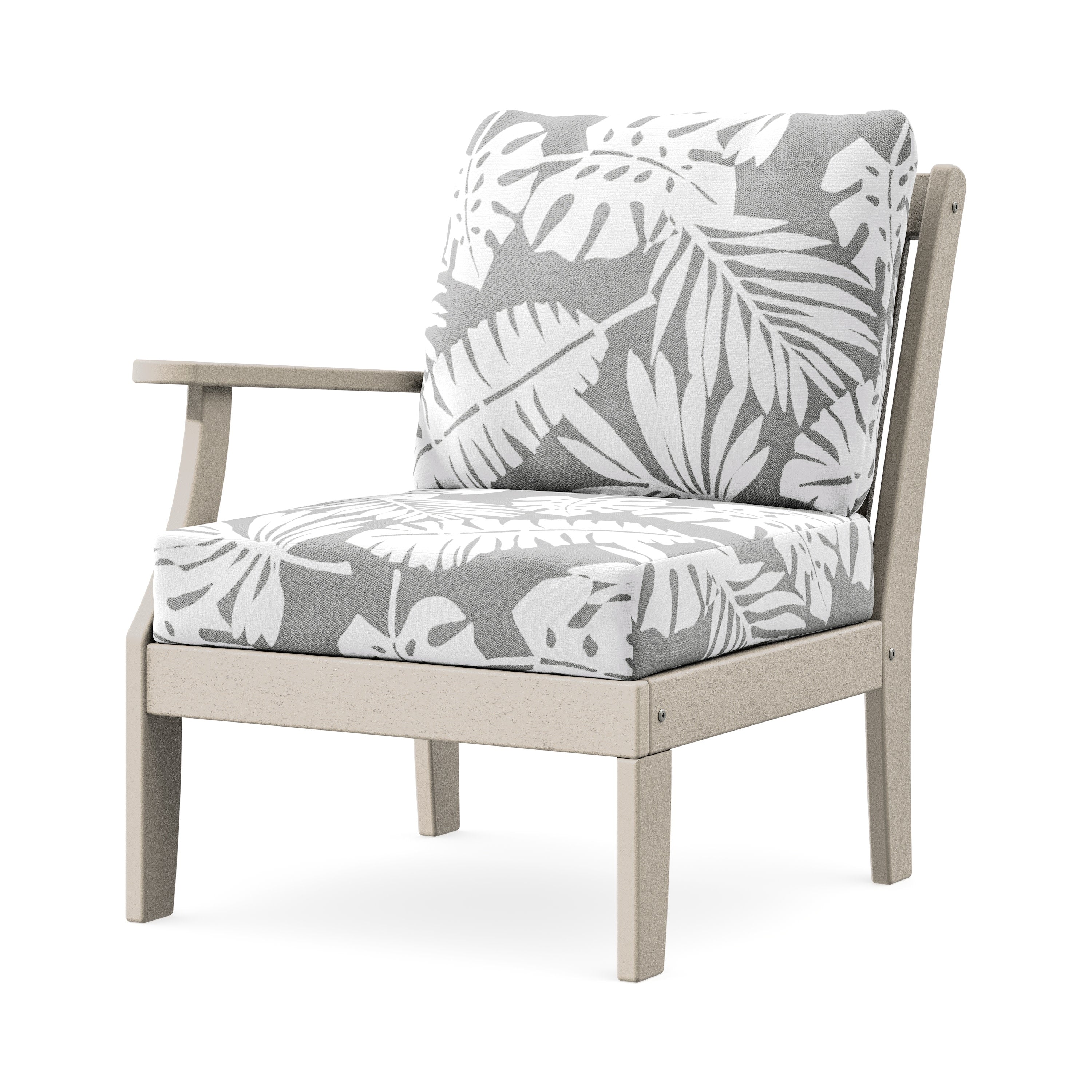 Braxton Modular Left Arm Chair in Sand / Leaf Grey Mist