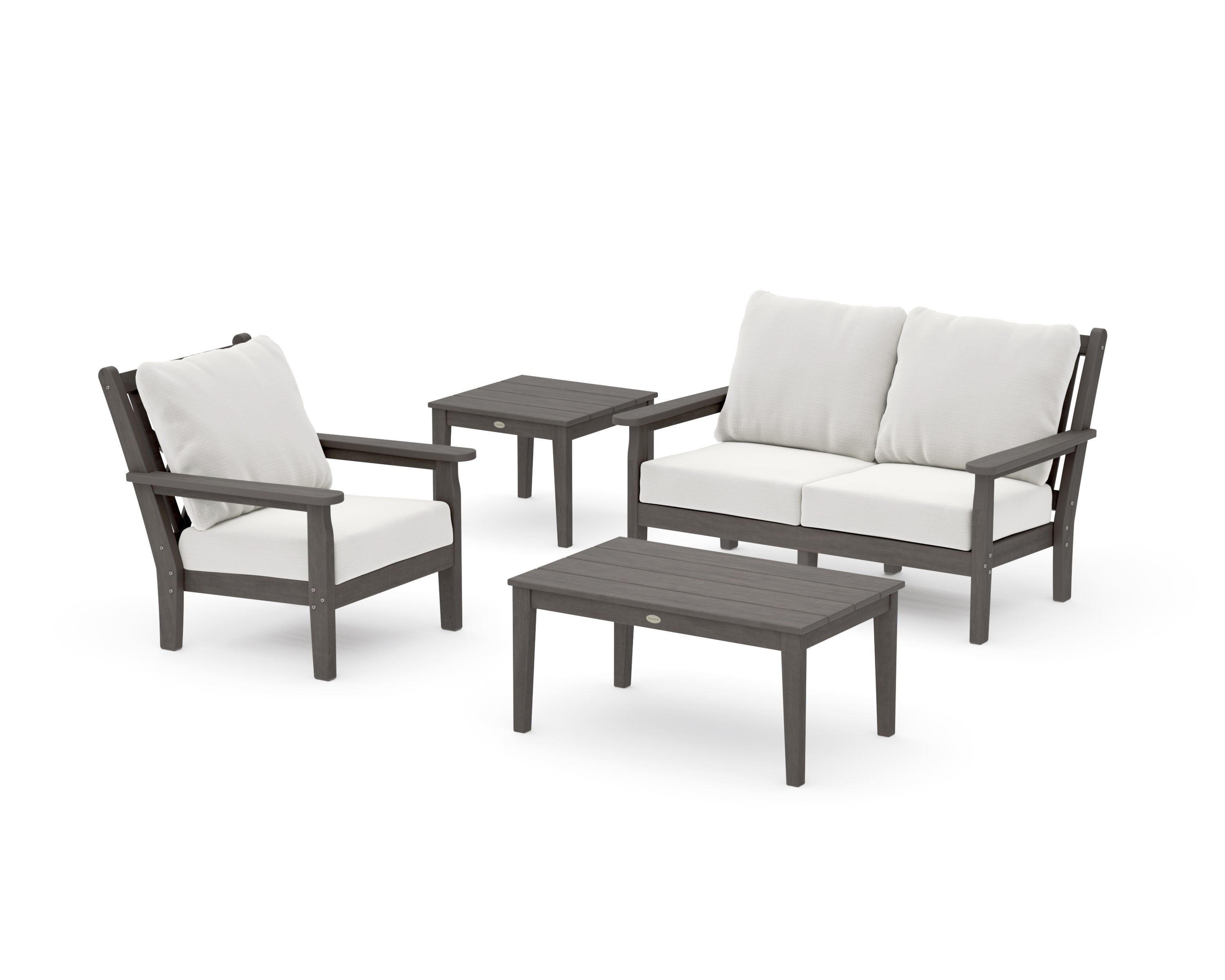 Chippendale 4-Piece Deep Seating Set in Driftwood / Natural Linen