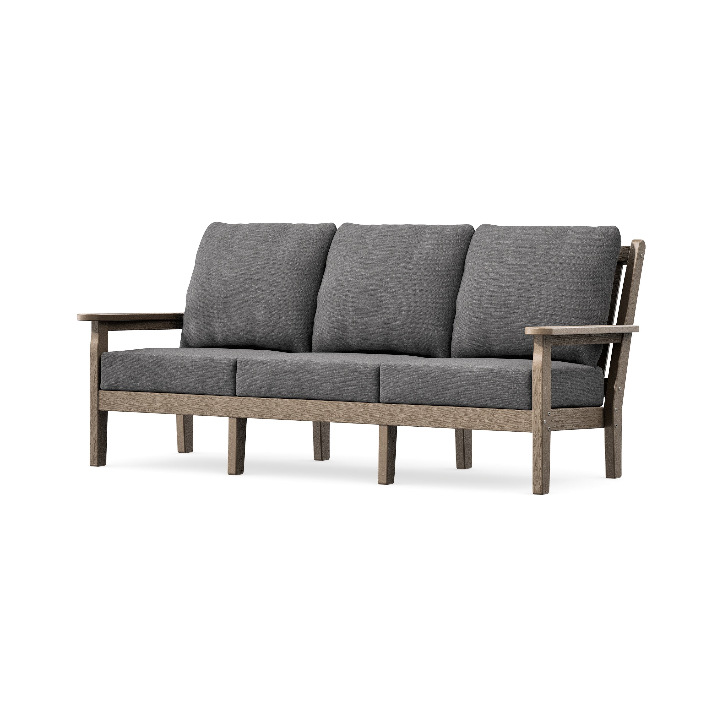Chippendale Deep Seating Sofa in Vintage Sahara / Ash Charcoal