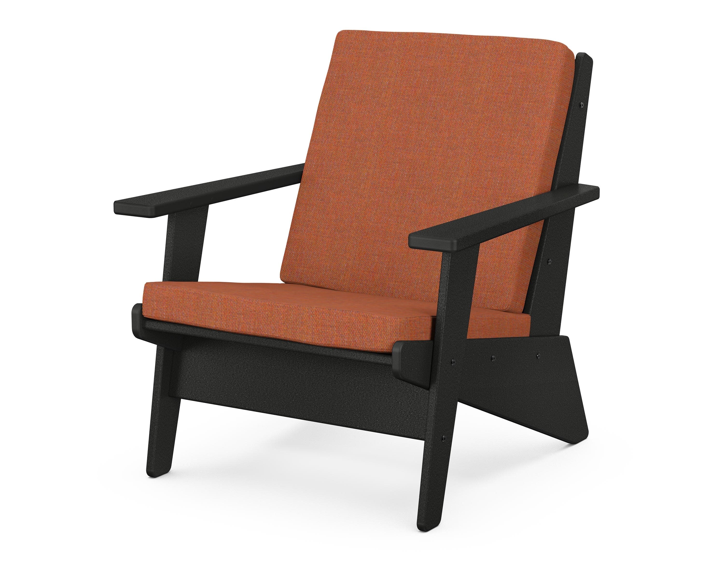 Riviera Modern Lounge Chair in Black / Play Adobe