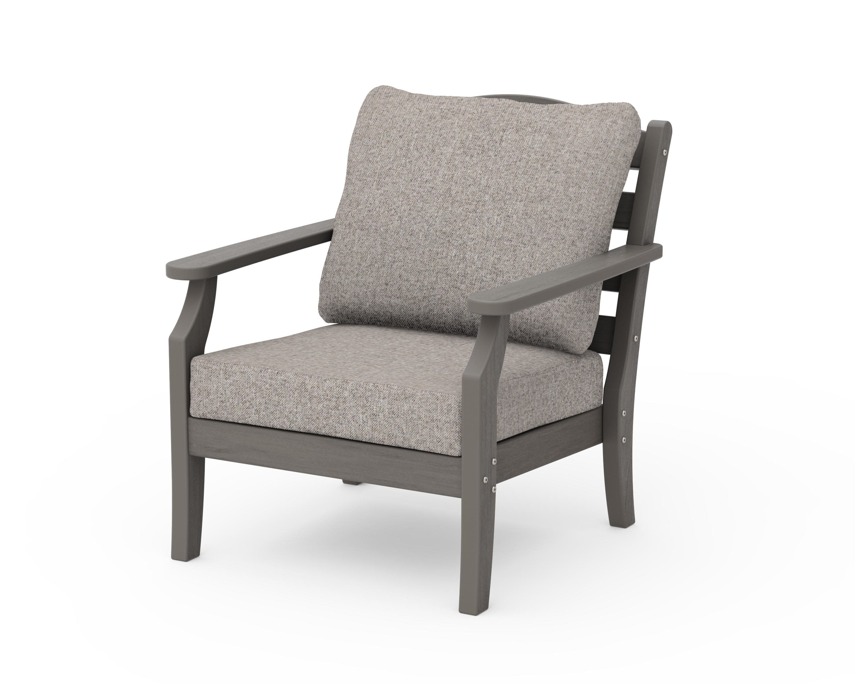 Savannah Deep Seating Chair in Driftwood / Weathered Tweed