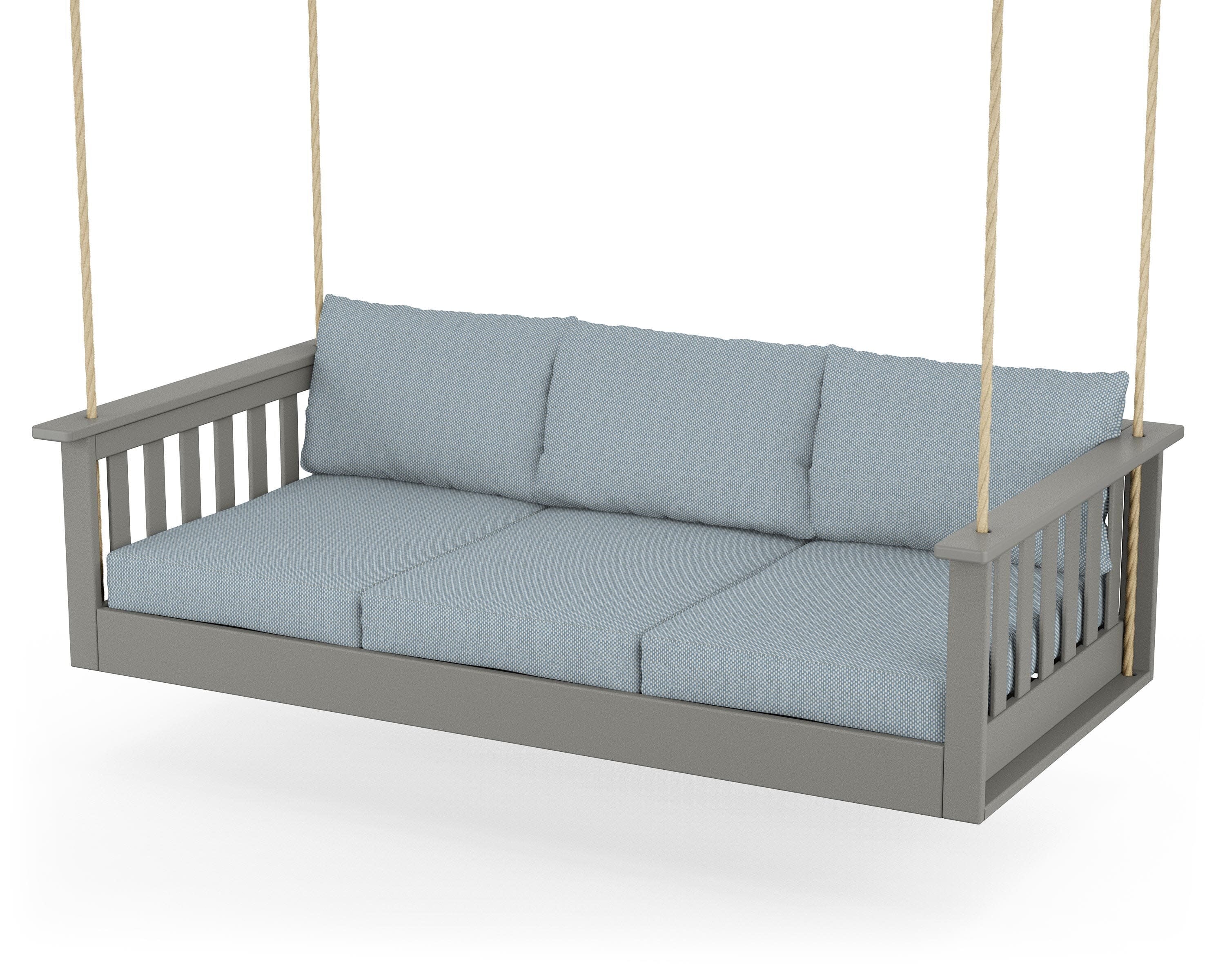 Vineyard Daybed Swing in Slate Grey / Exhale Sky