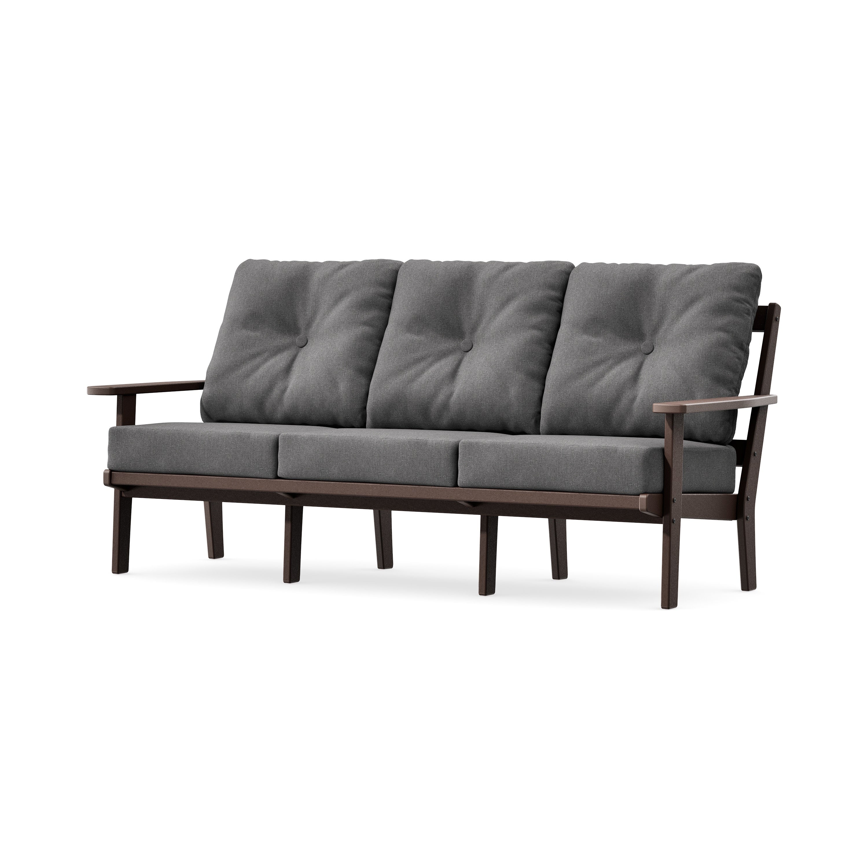Oxford Deep Seating Sofa in Mahogany / Ash Charcoal