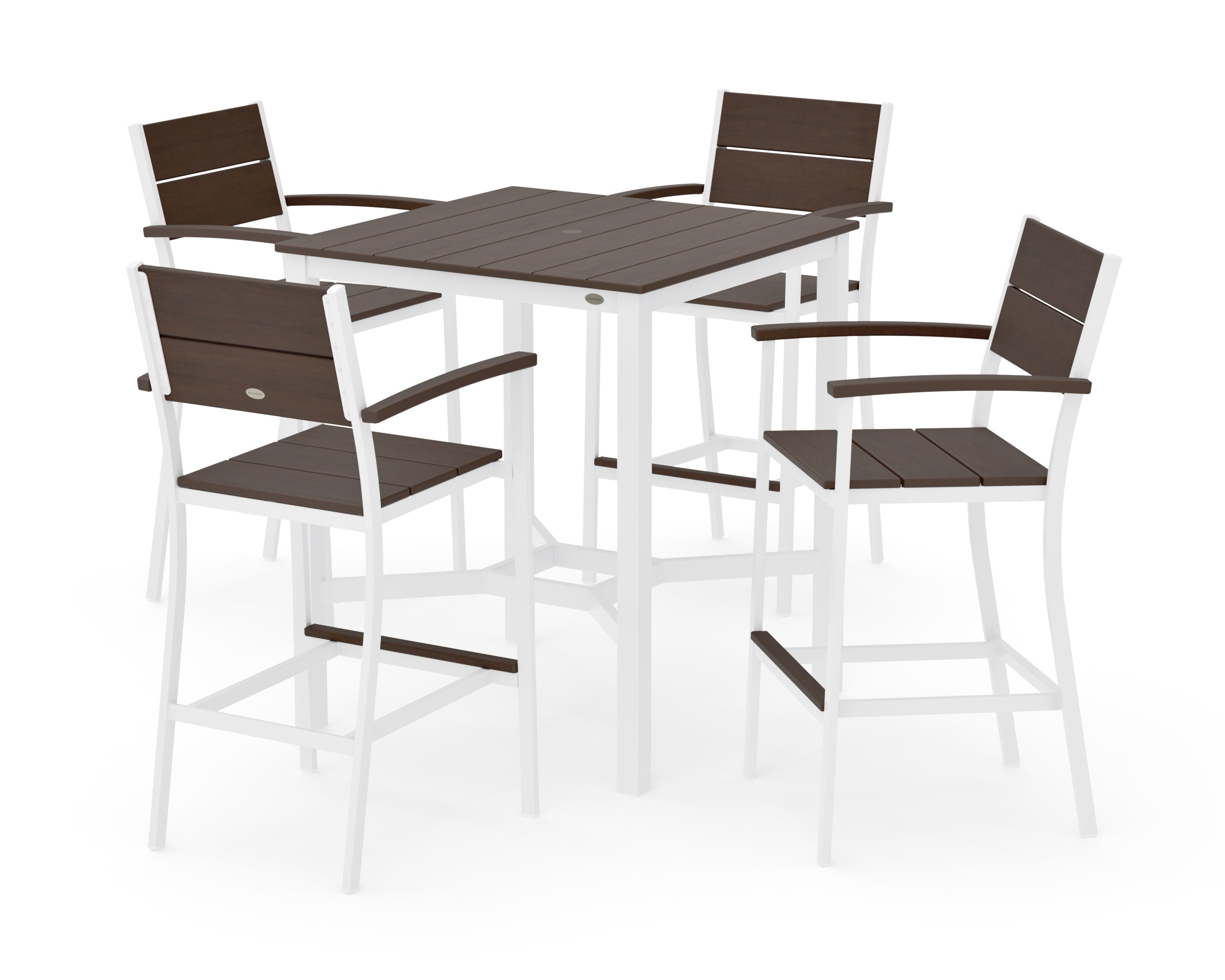 Main Street 5-Piece Bar Set in White / Kona