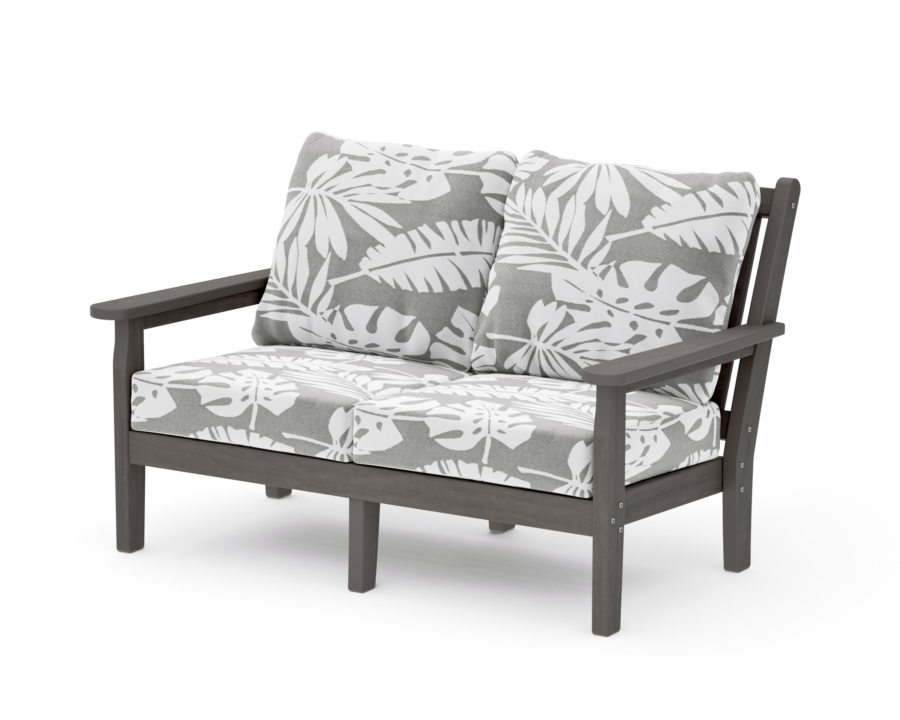 Chippendale Deep Seating Loveseat in Driftwood / Leaf Grey Mist