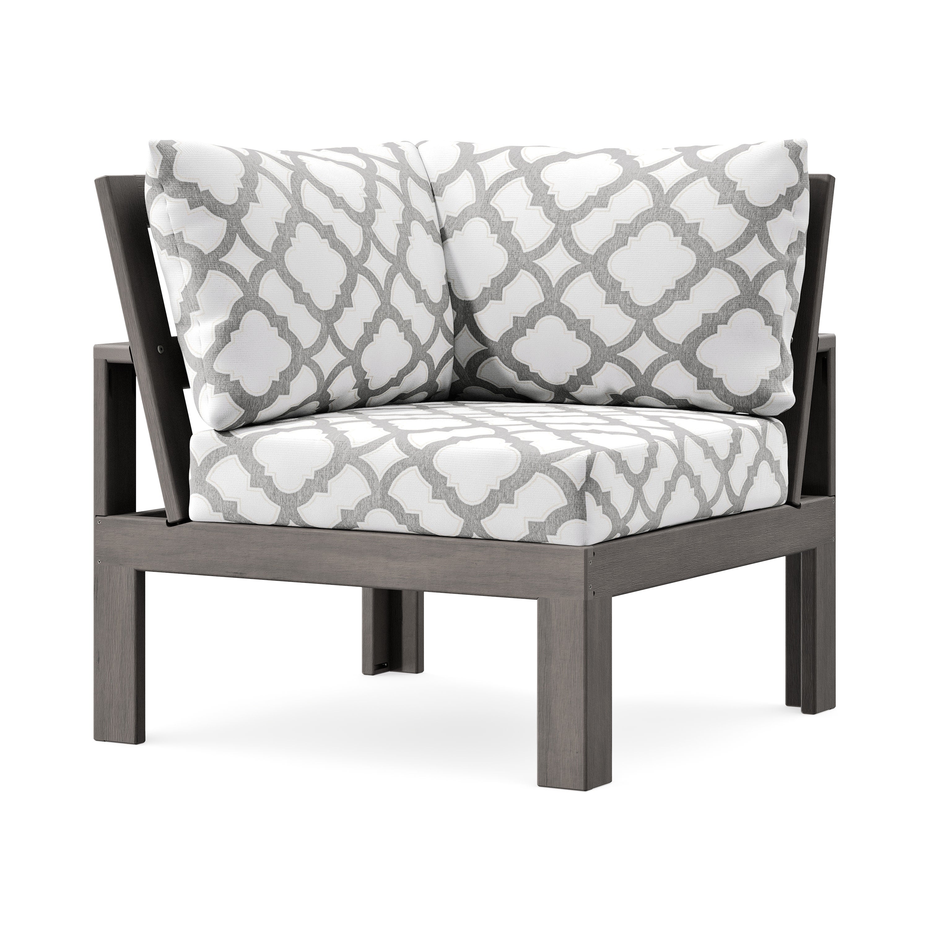 Modular Corner Chair in Driftwood / Trellis Grey Mist