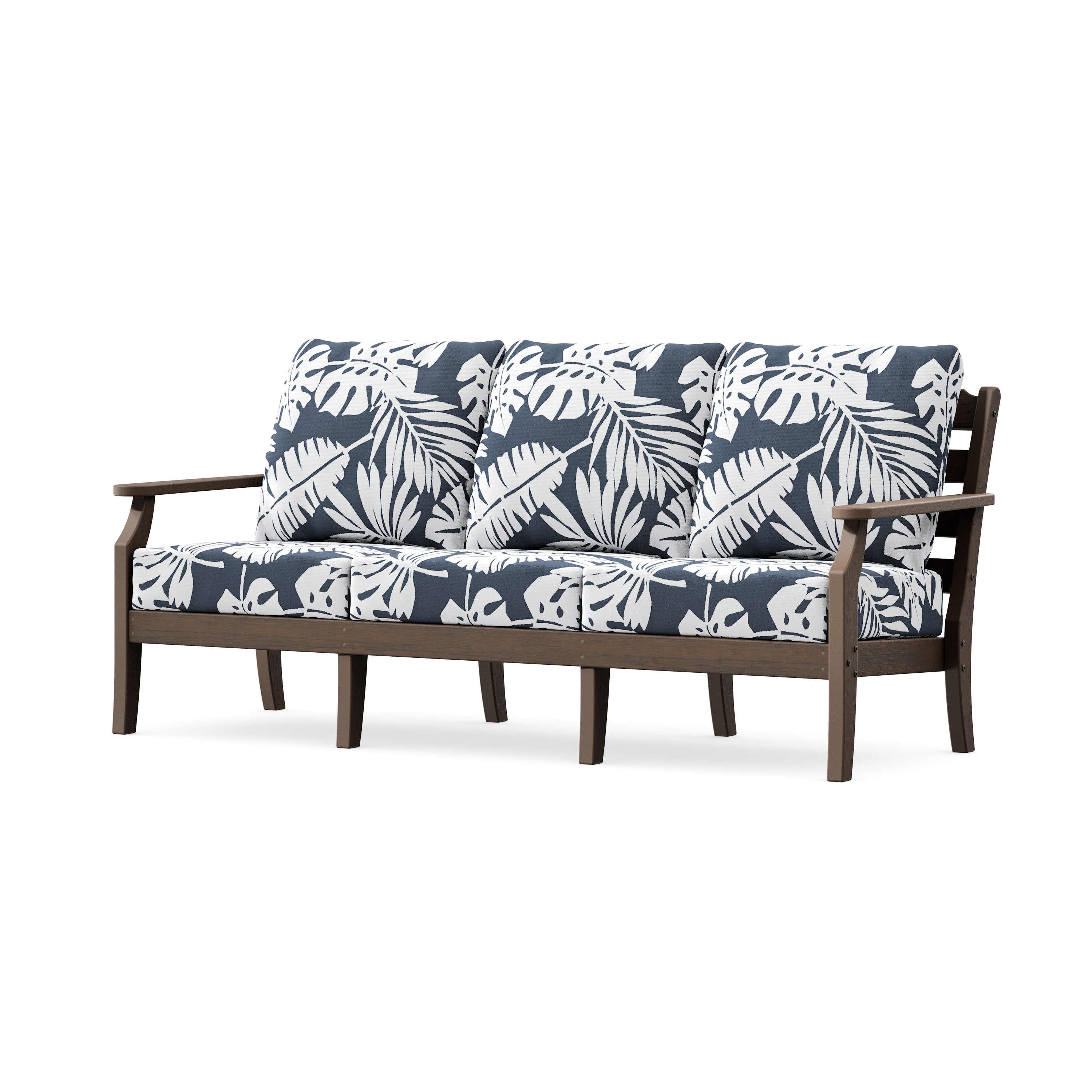 Savannah Deep Seating Sofa in Kona / Leaf Marine Indigo