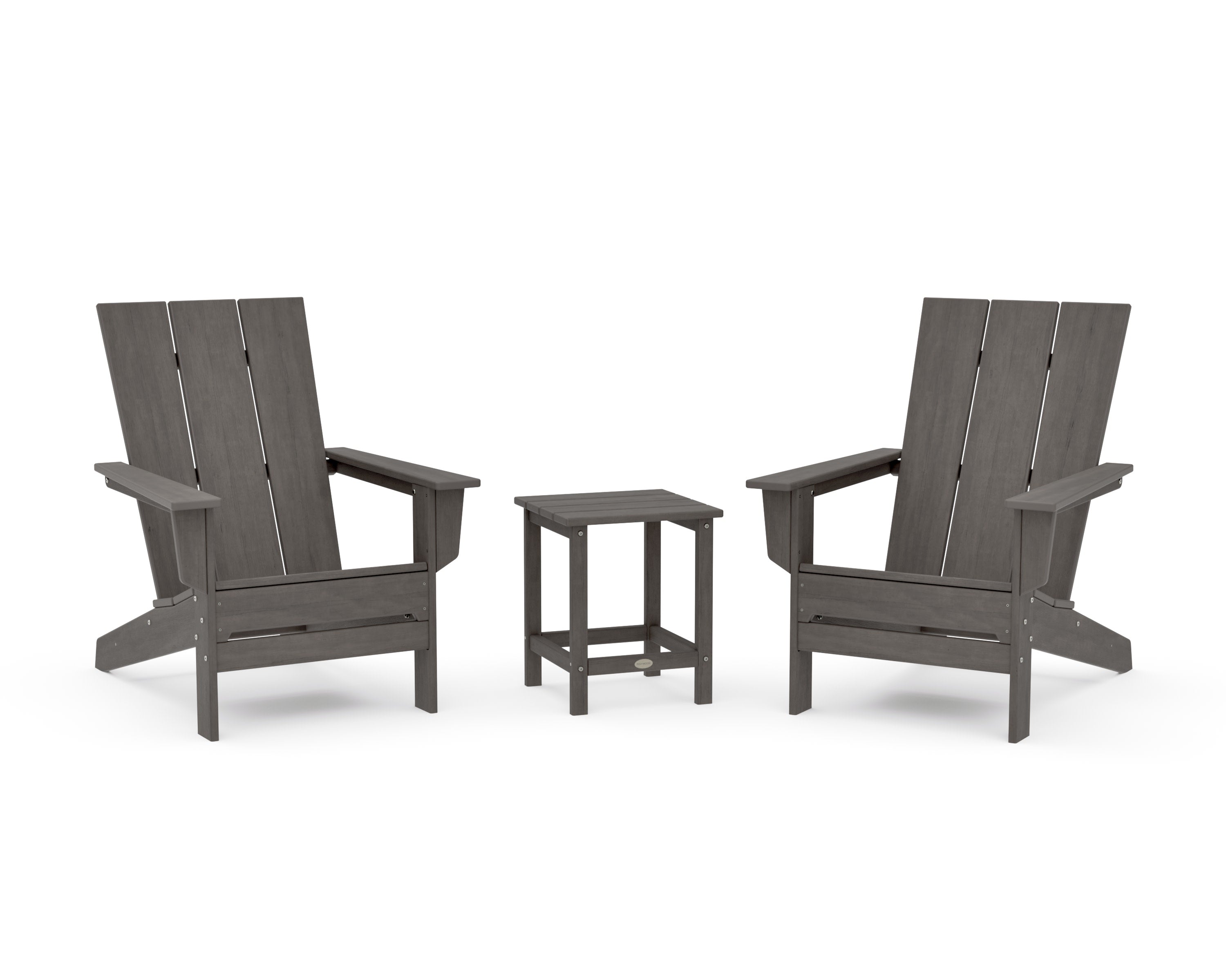 3-Piece Modern Studio Adirondack Set in Driftwood