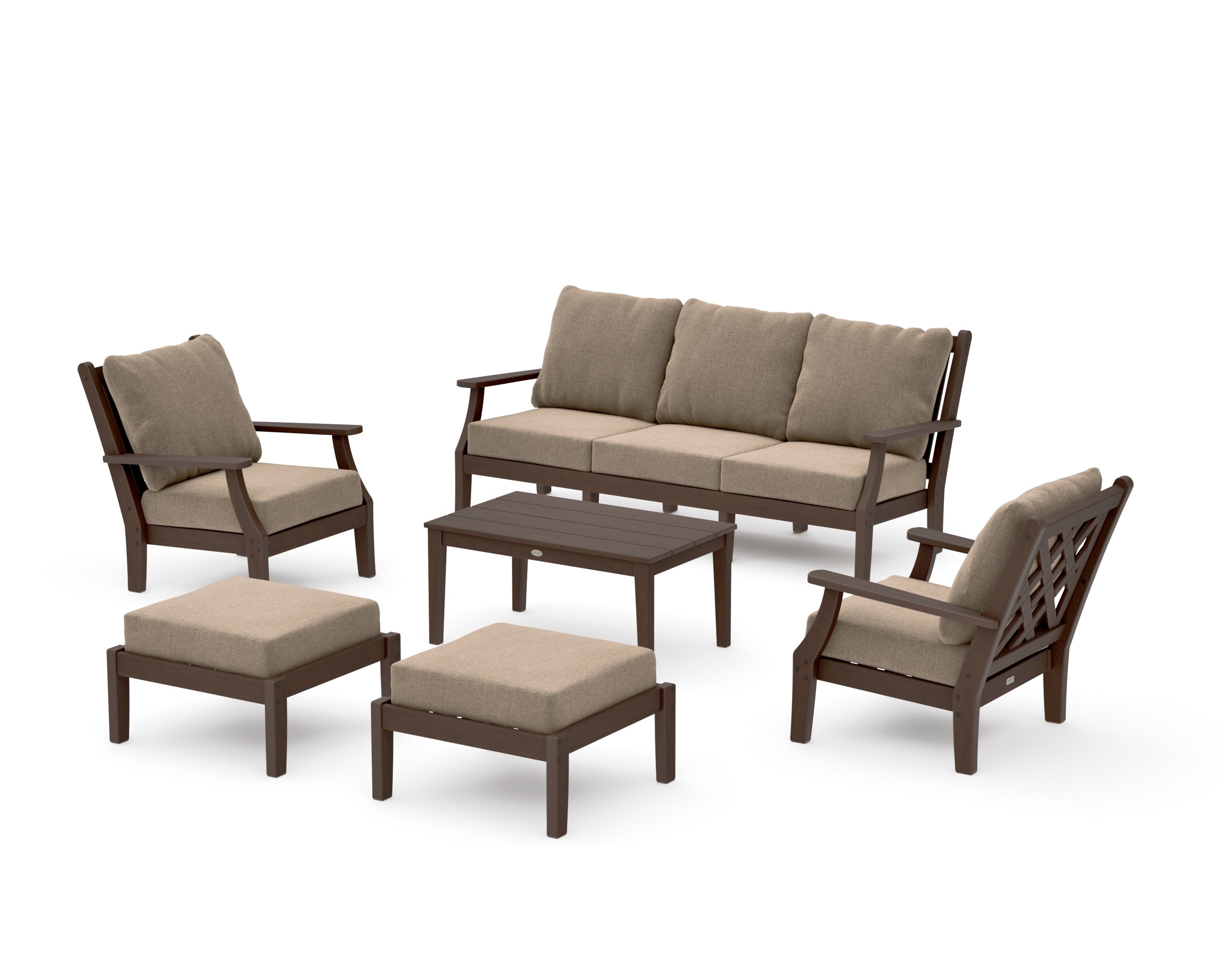 Wovendale 6-Piece Lounge Sofa Set in Kona / Spiced Burlap