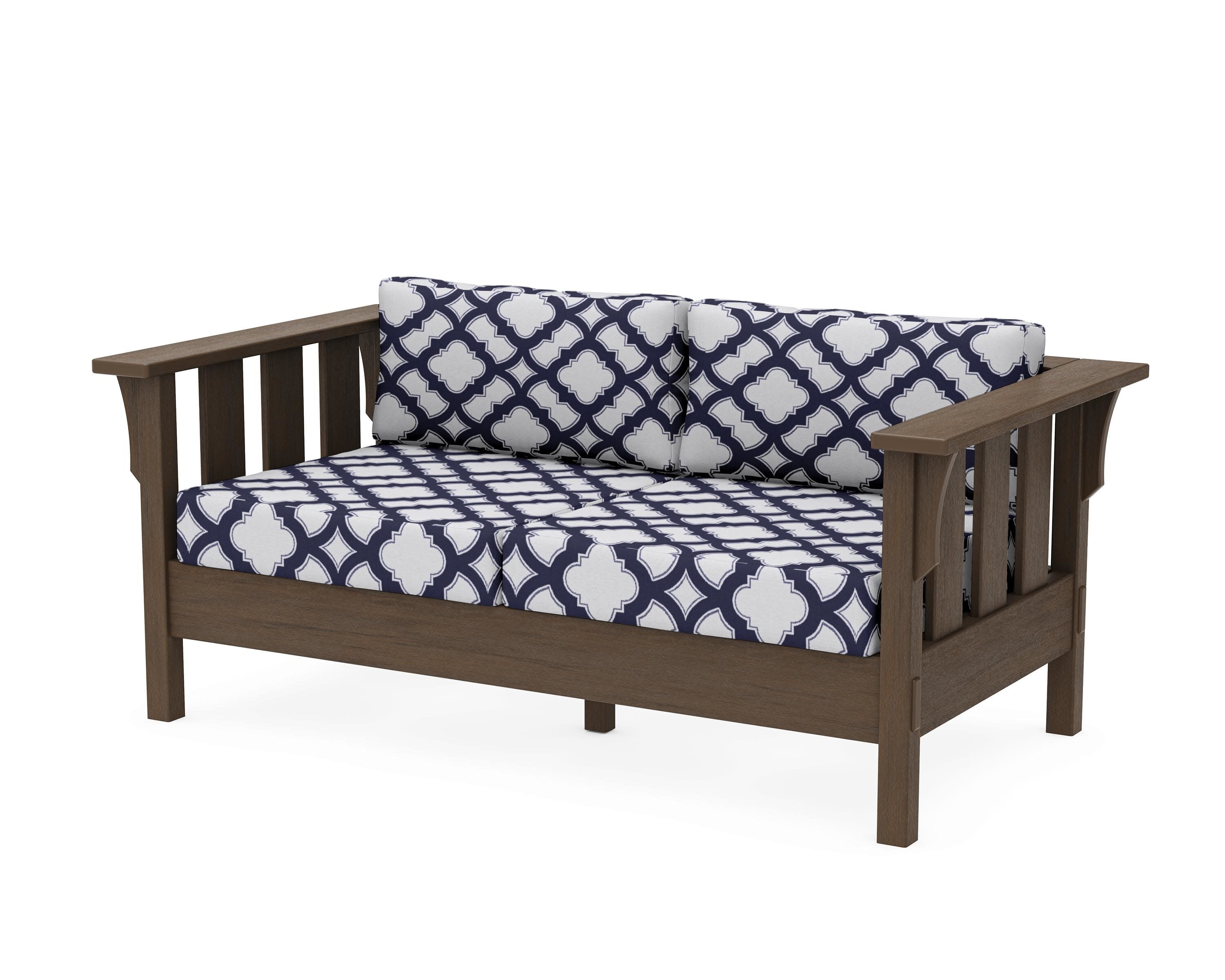 Acadia Deep Seating Loveseat in Kona / Trellis Navy