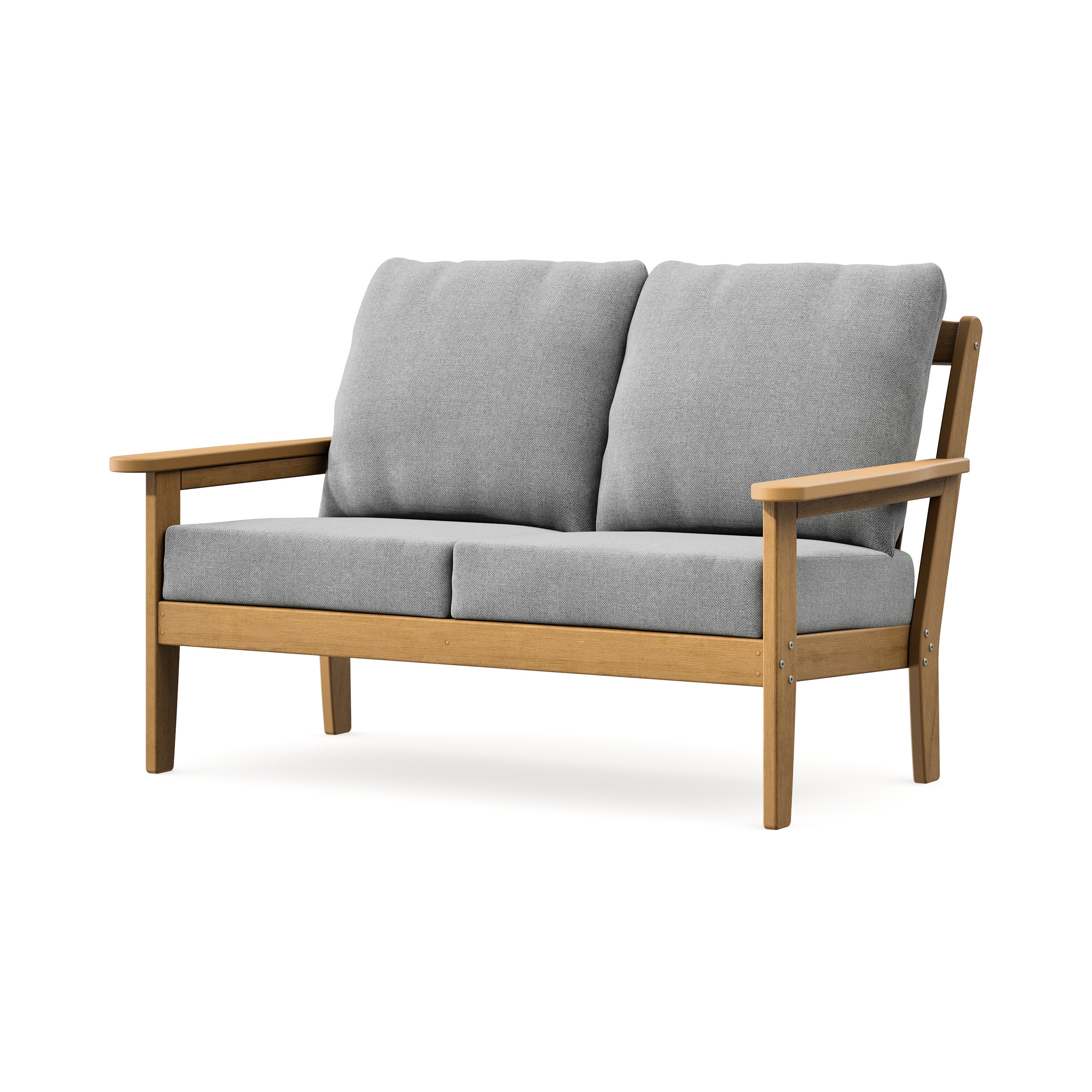 Cottage Deep Seating Loveseat in Natural / Grey Mist
