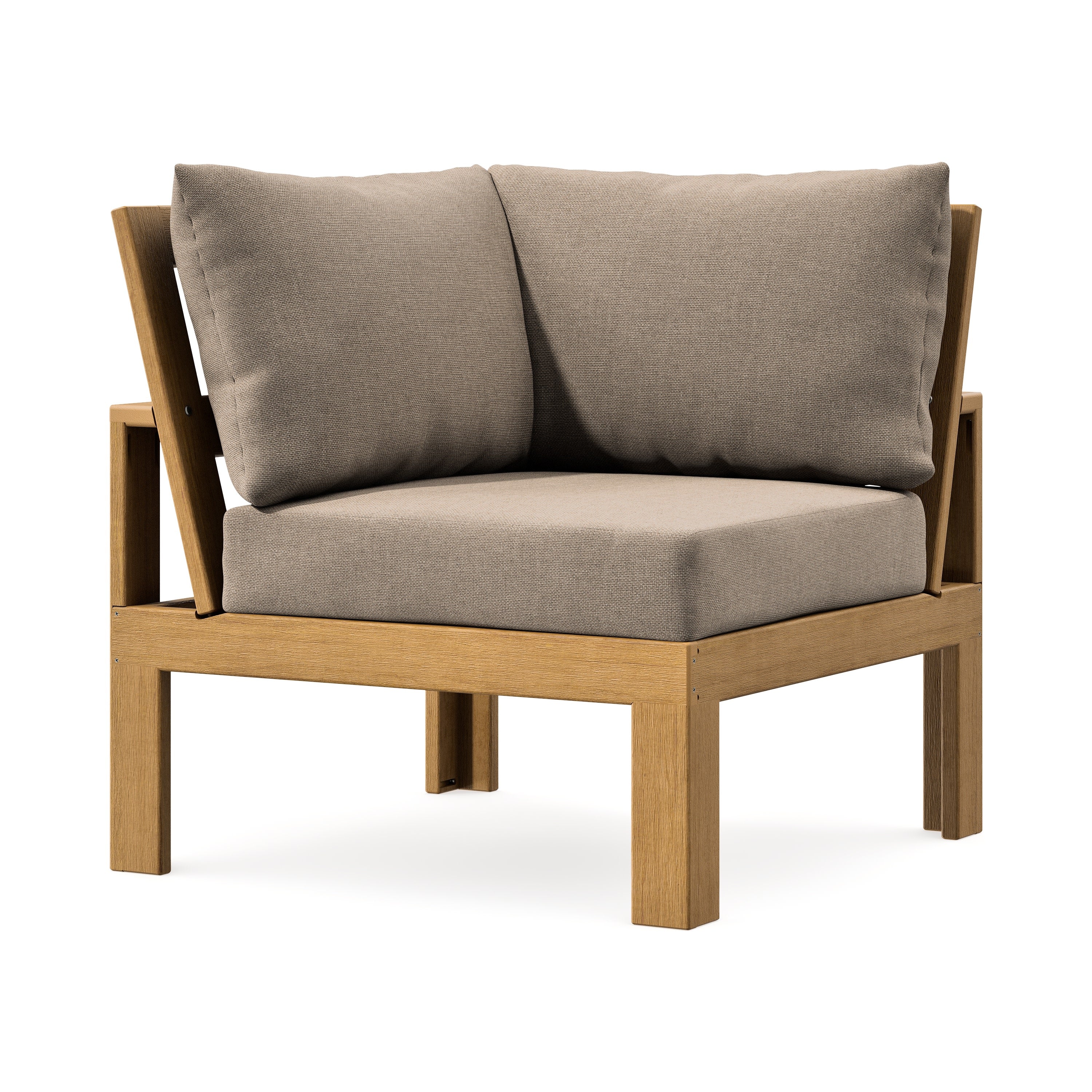 Modular Corner Chair in Natural / Spiced Burlap