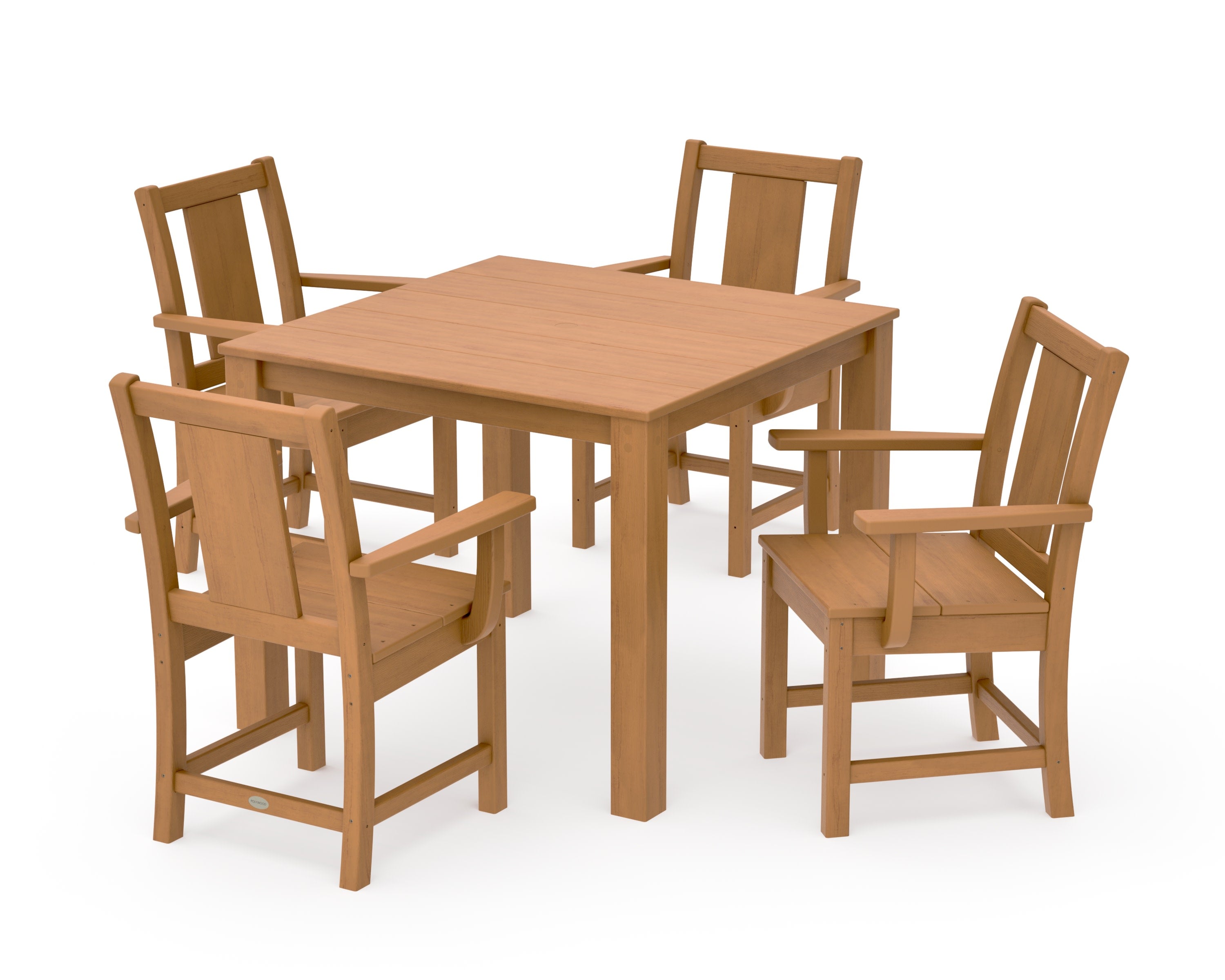 Prairie 5-Piece Parsons Dining Set in Natural