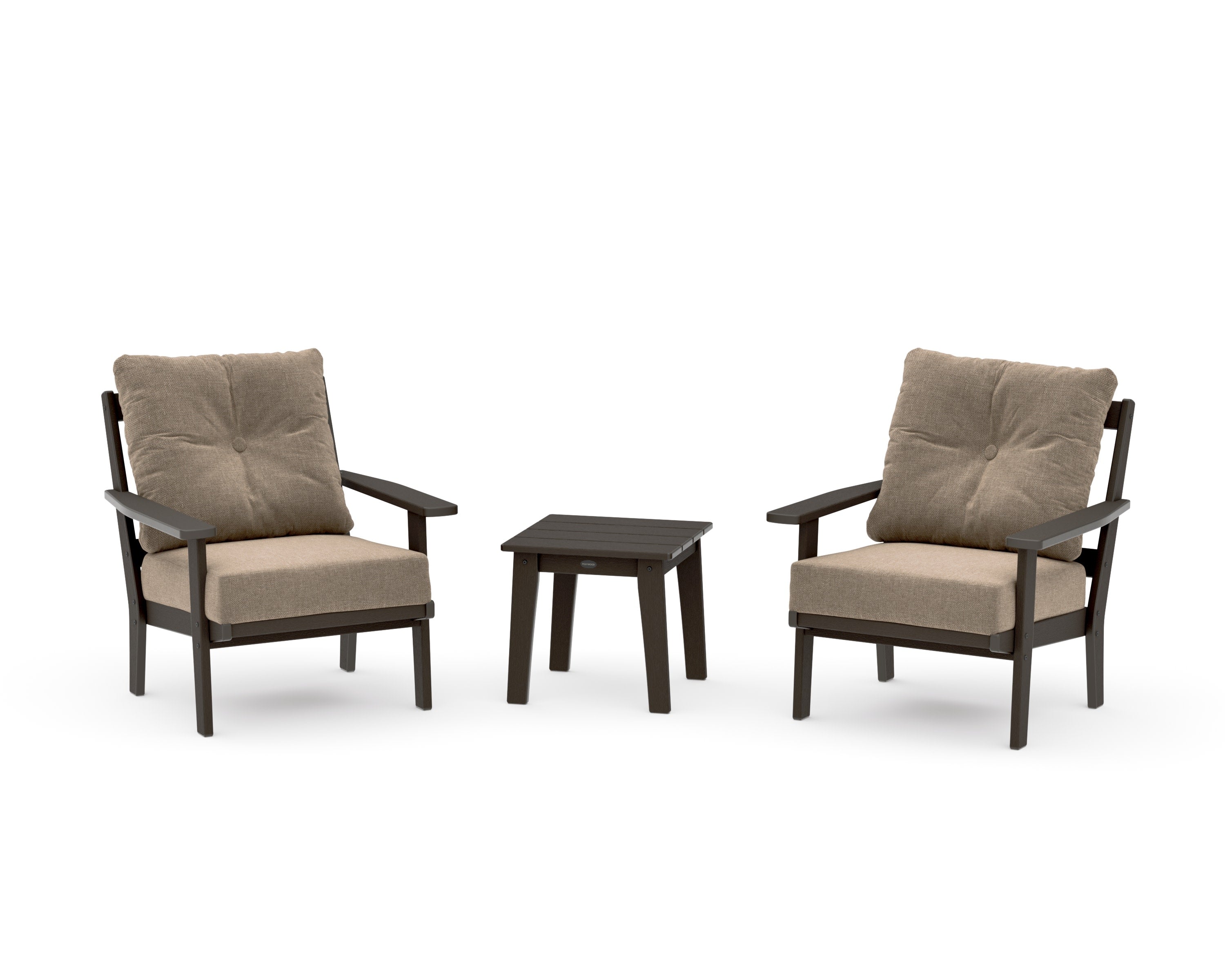 Oxford 3-Piece Deep Seating Set in Vintage Coffee / Spiced Burlap