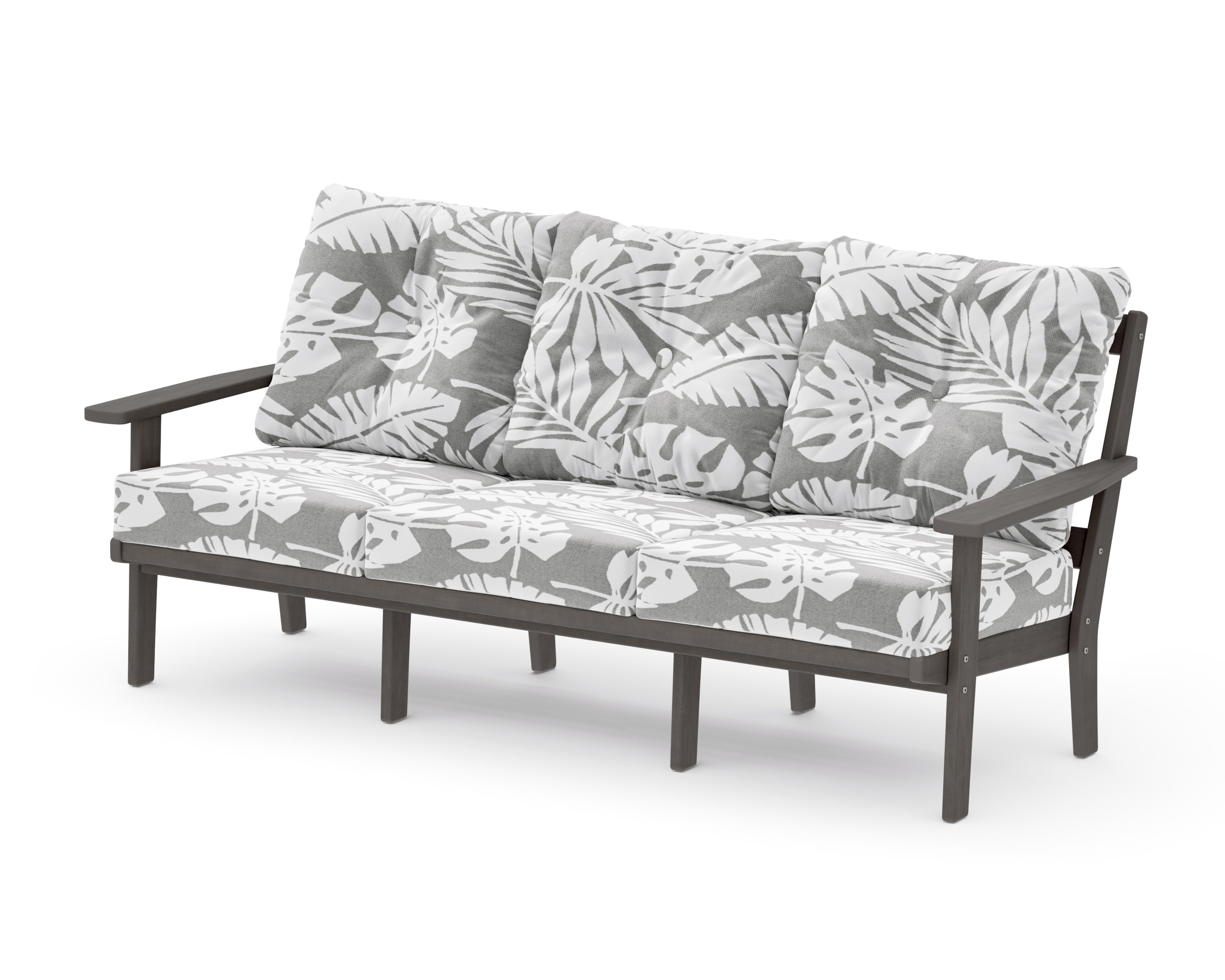 Oxford Deep Seating Sofa in Driftwood / Leaf Grey Mist