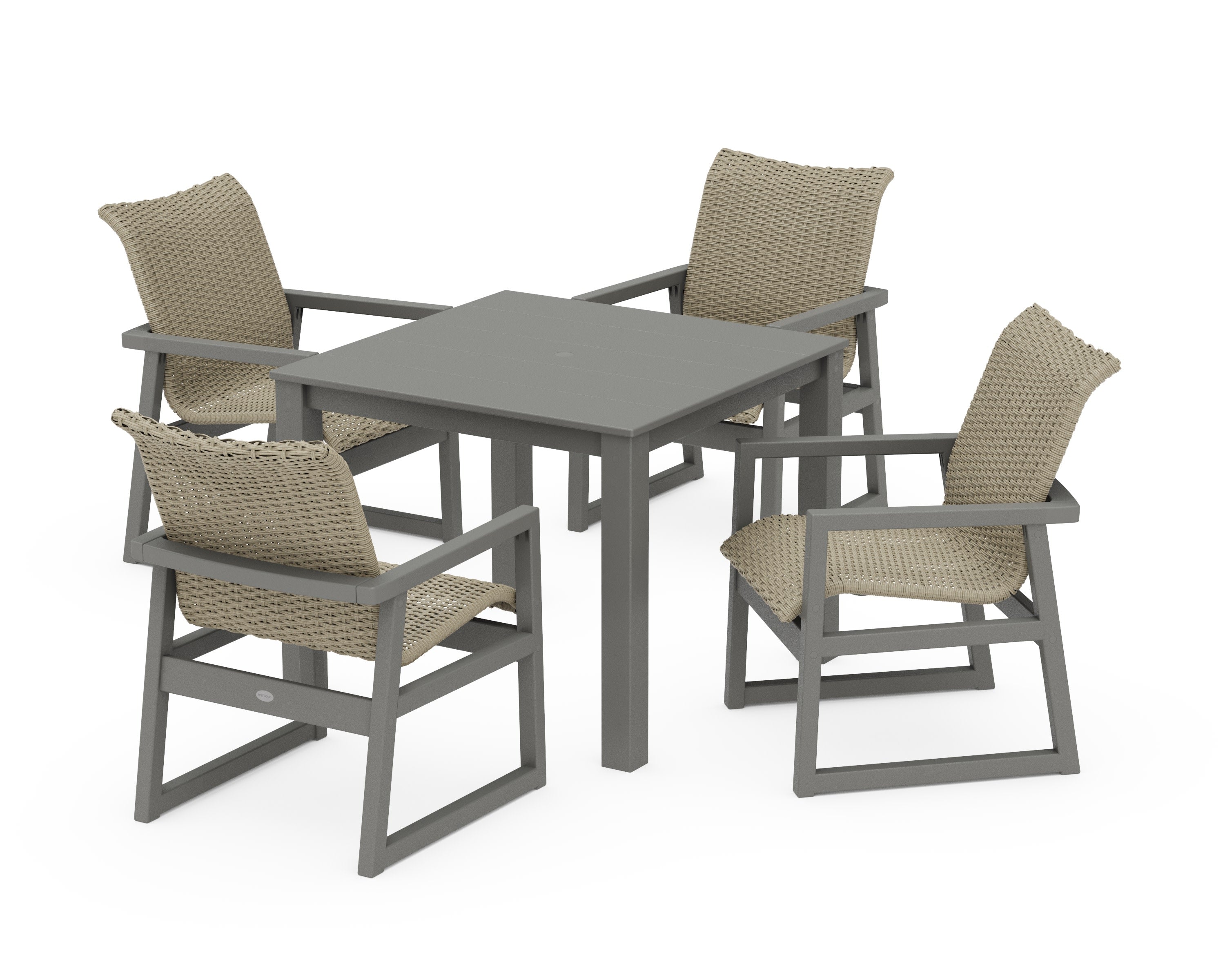 EDGE Woven 5-Piece Parsons Dining Set