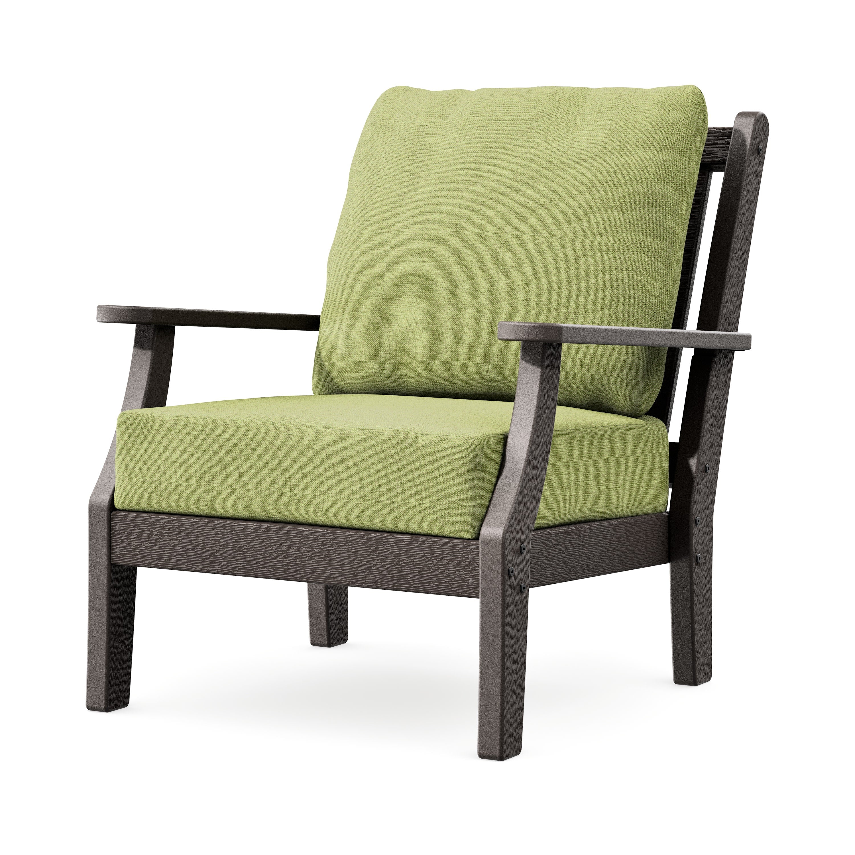 Wovendale Deep Seating Chair in Vintage Coffee / Chartreuse Boucle