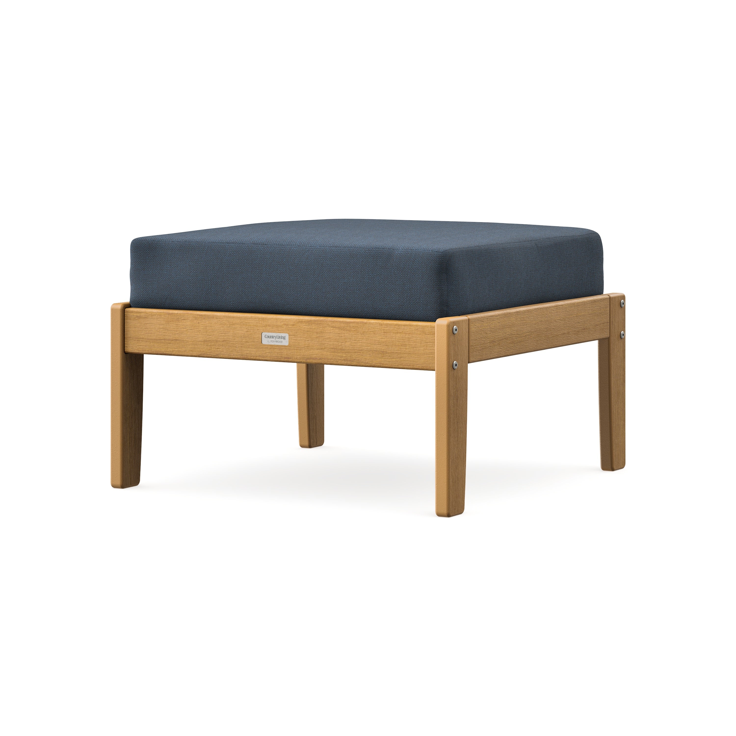 Cottage Deep Seating Ottoman in Natural / Marine Indigo