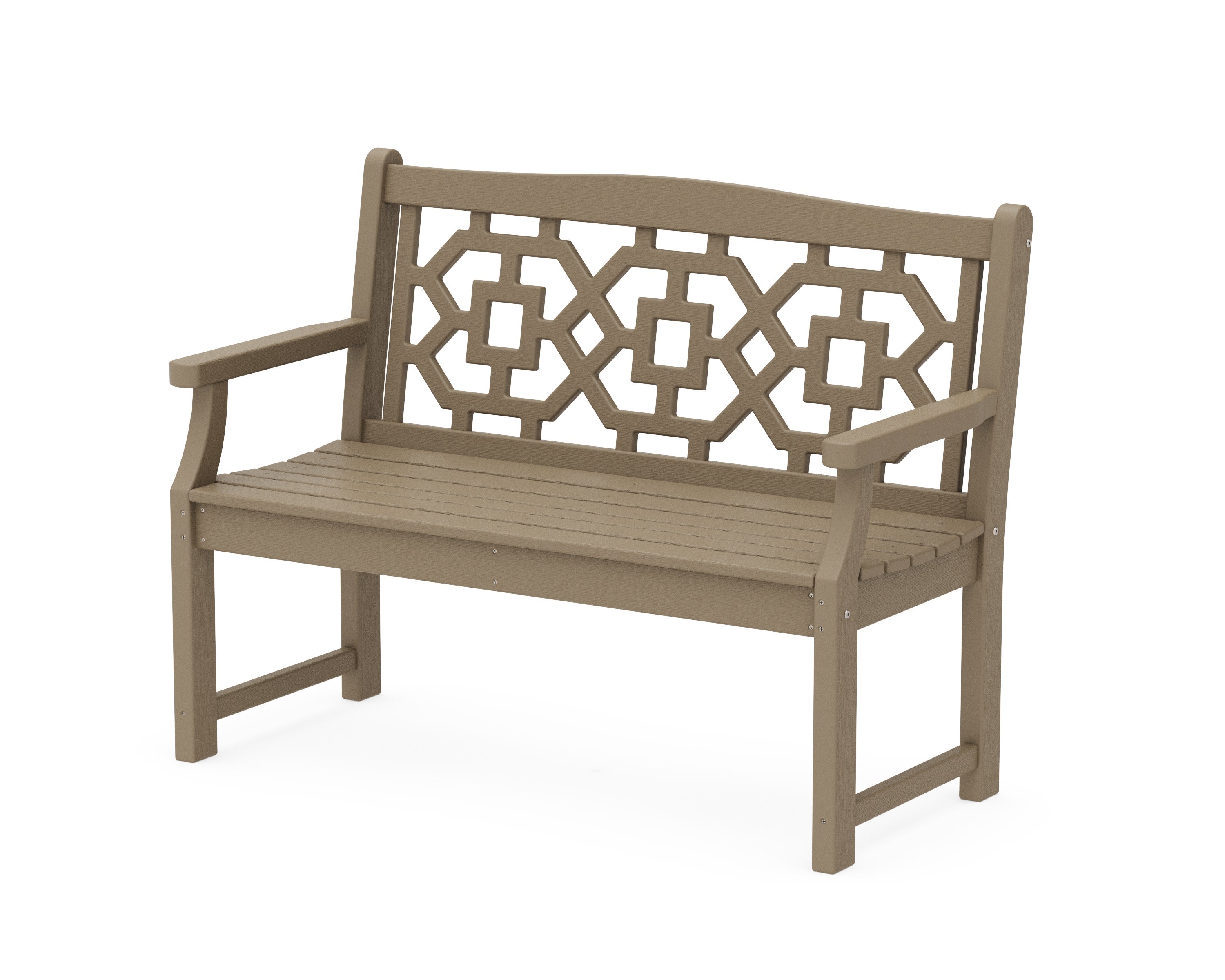 Chinoiserie 48" Garden Bench in Vintage Sahara