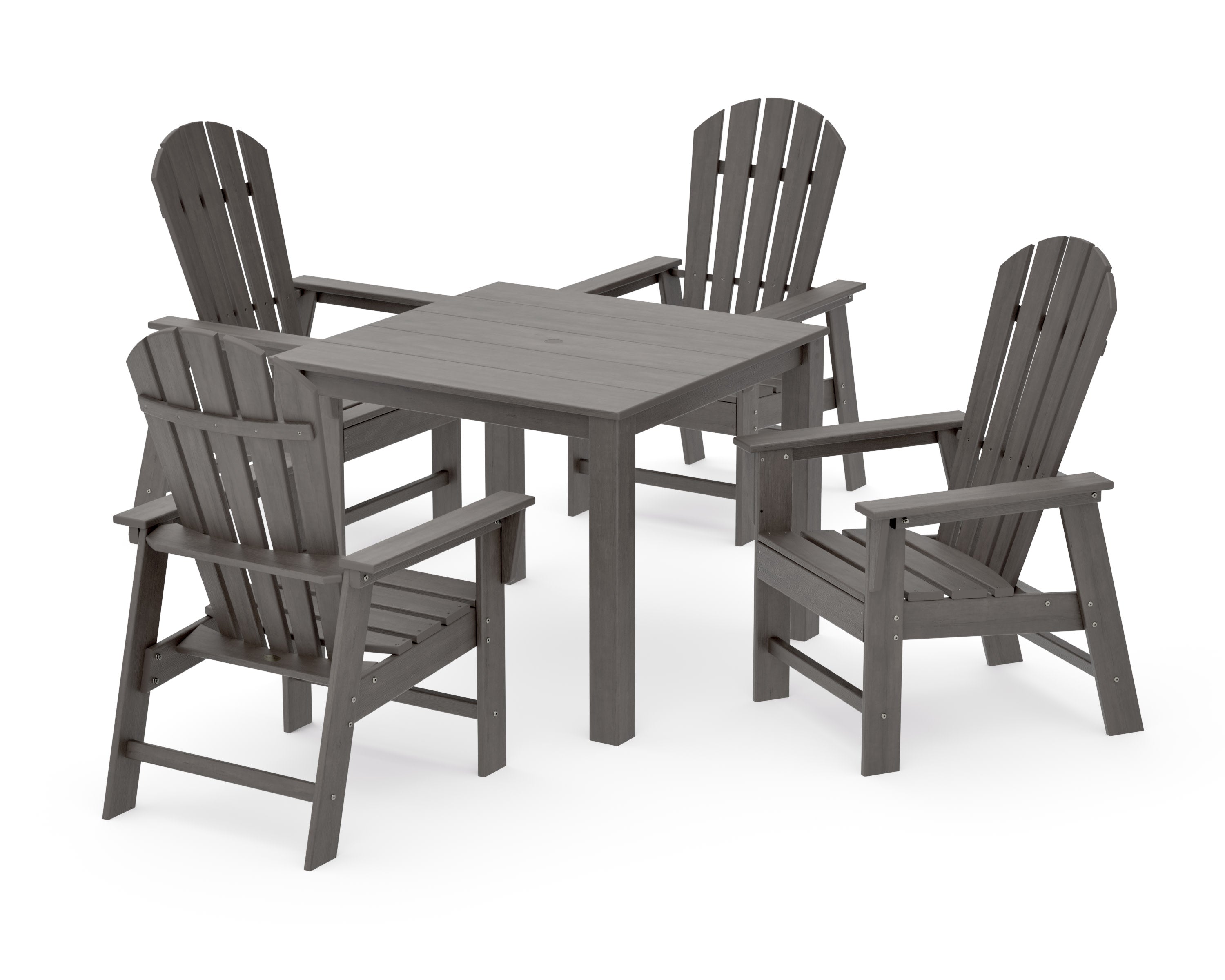 South Beach Coast 5-Piece Parsons Dining Set in Driftwood