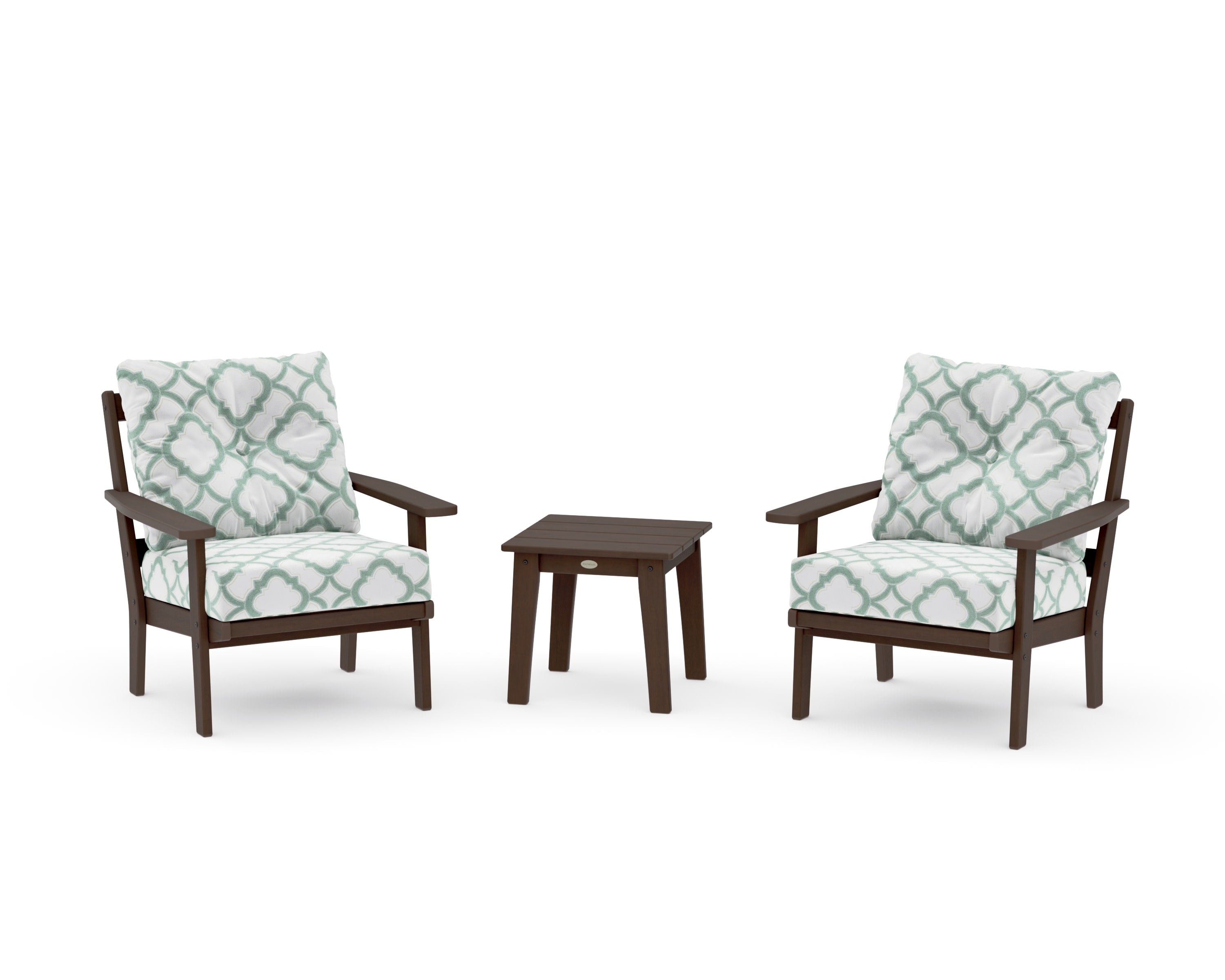 Prairie 3-Piece Deep Seating Set in Kona / Trellis Glacier Spa