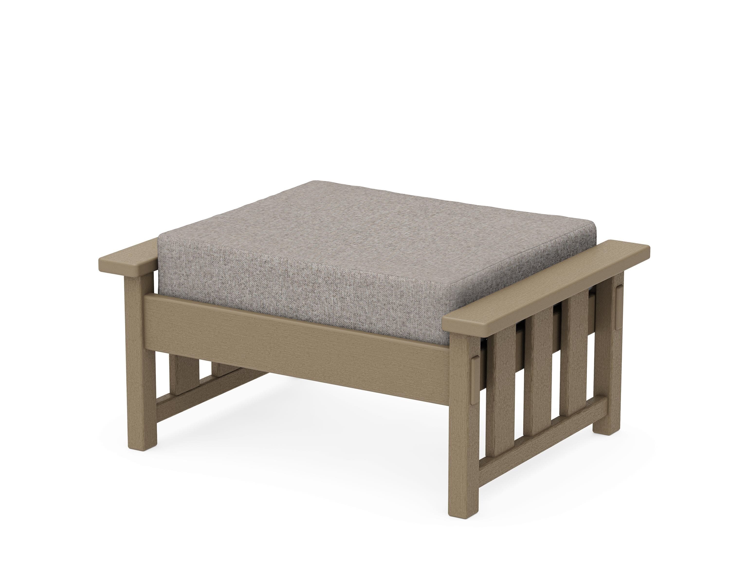 Acadia Deep Seating Ottoman in Vintage Sahara / Weathered Tweed