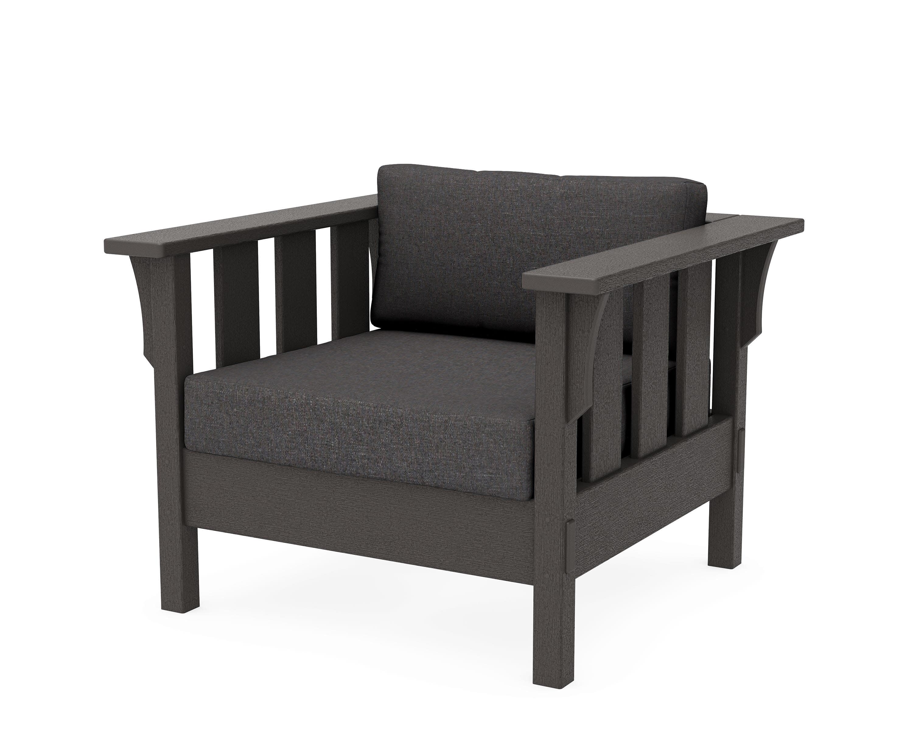 Acadia Deep Seating Chair in Vintage Coffee / Ash Charcoal