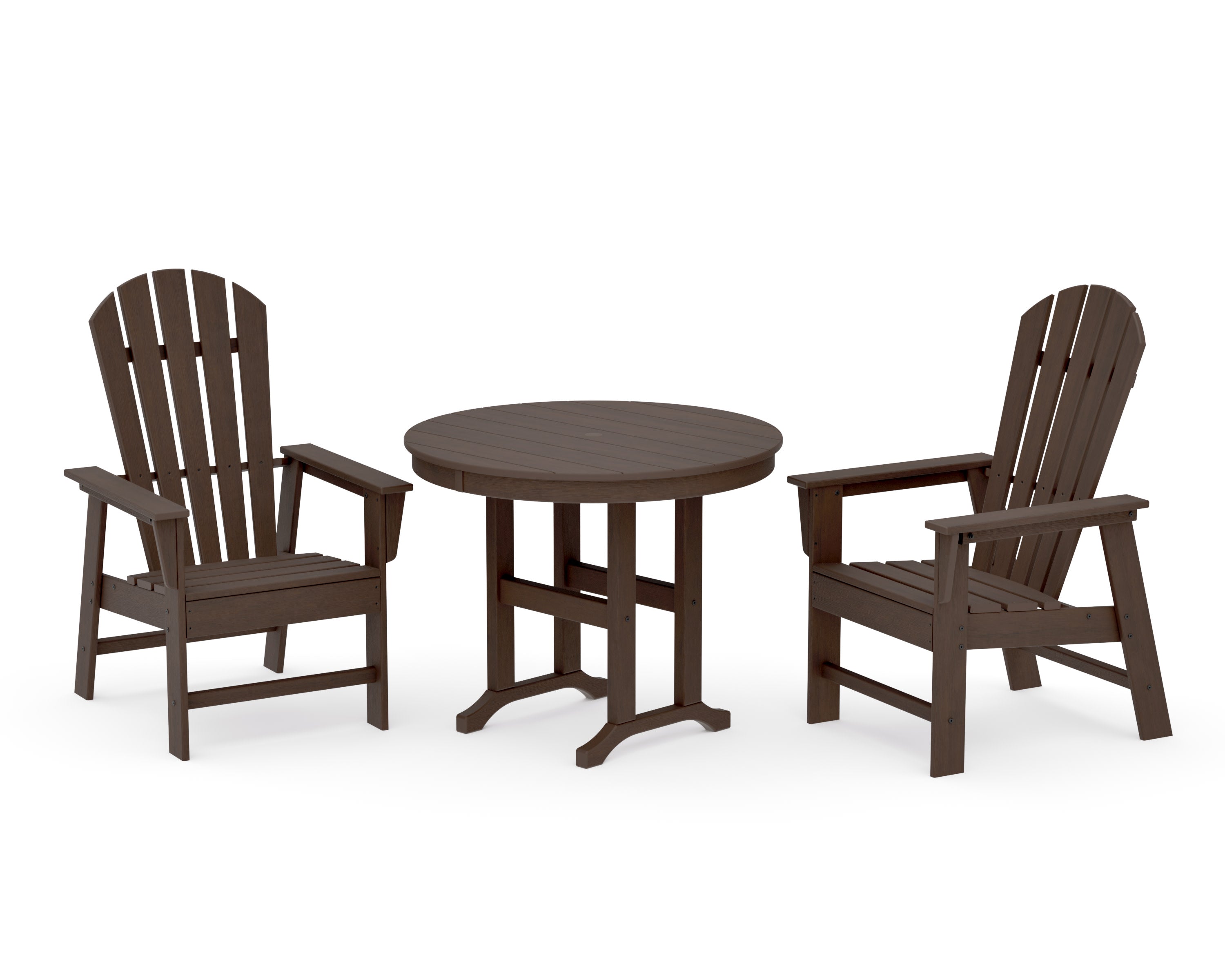 South Beach 3-Piece Round Farmhouse Dining Set in Kona