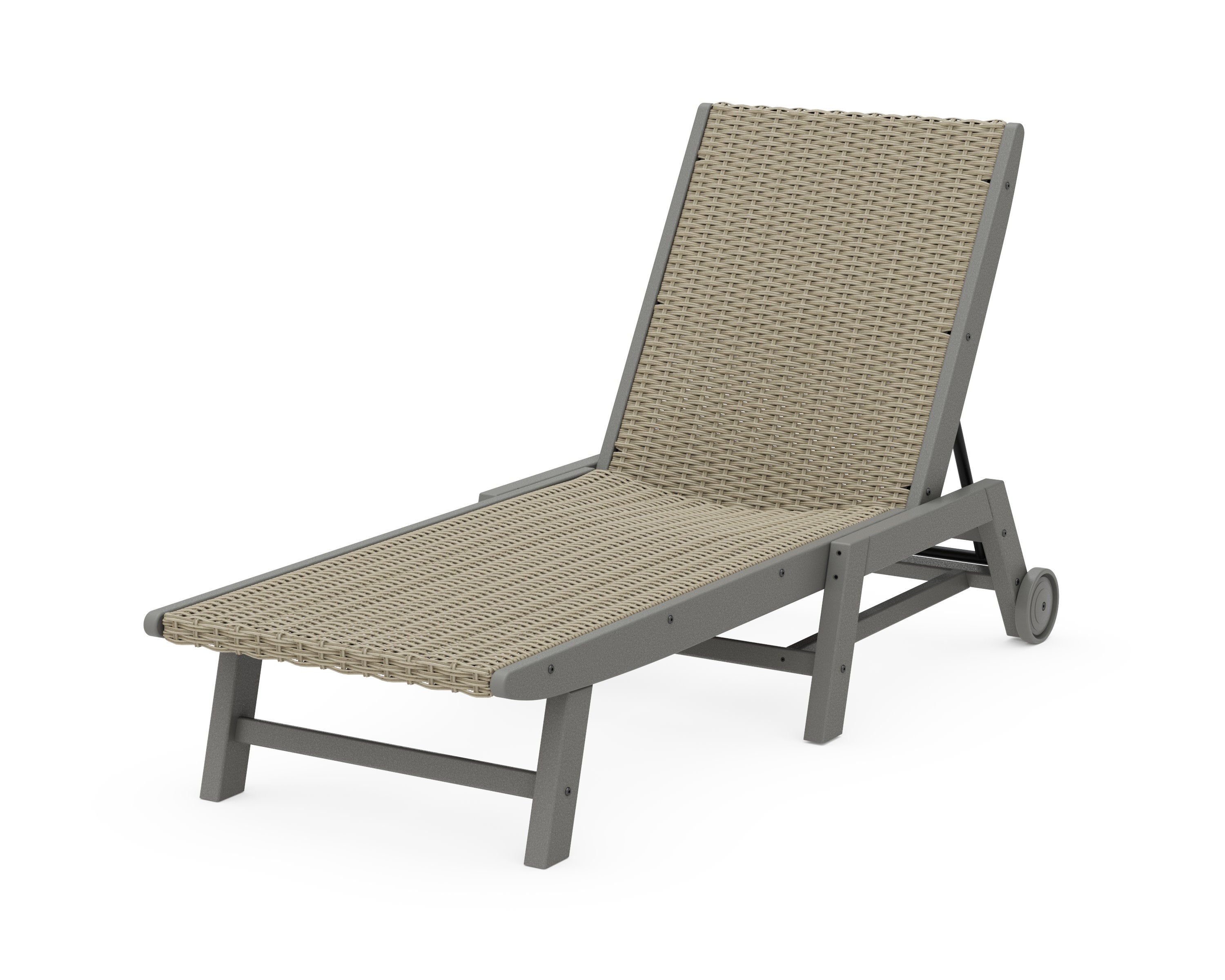 Coastal Woven Chaise with Wheels