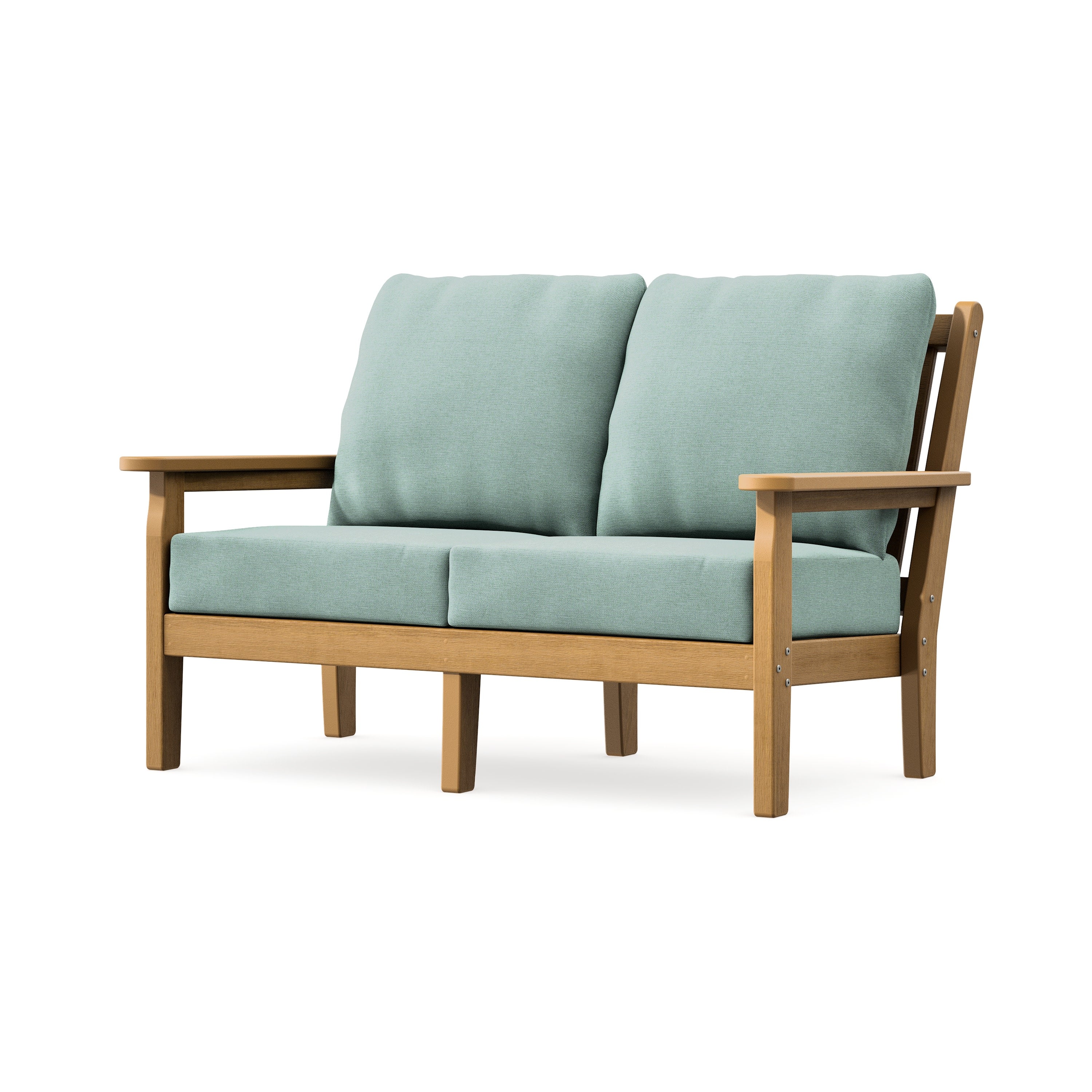 Chippendale Deep Seating Loveseat in Natural / Glacier Spa