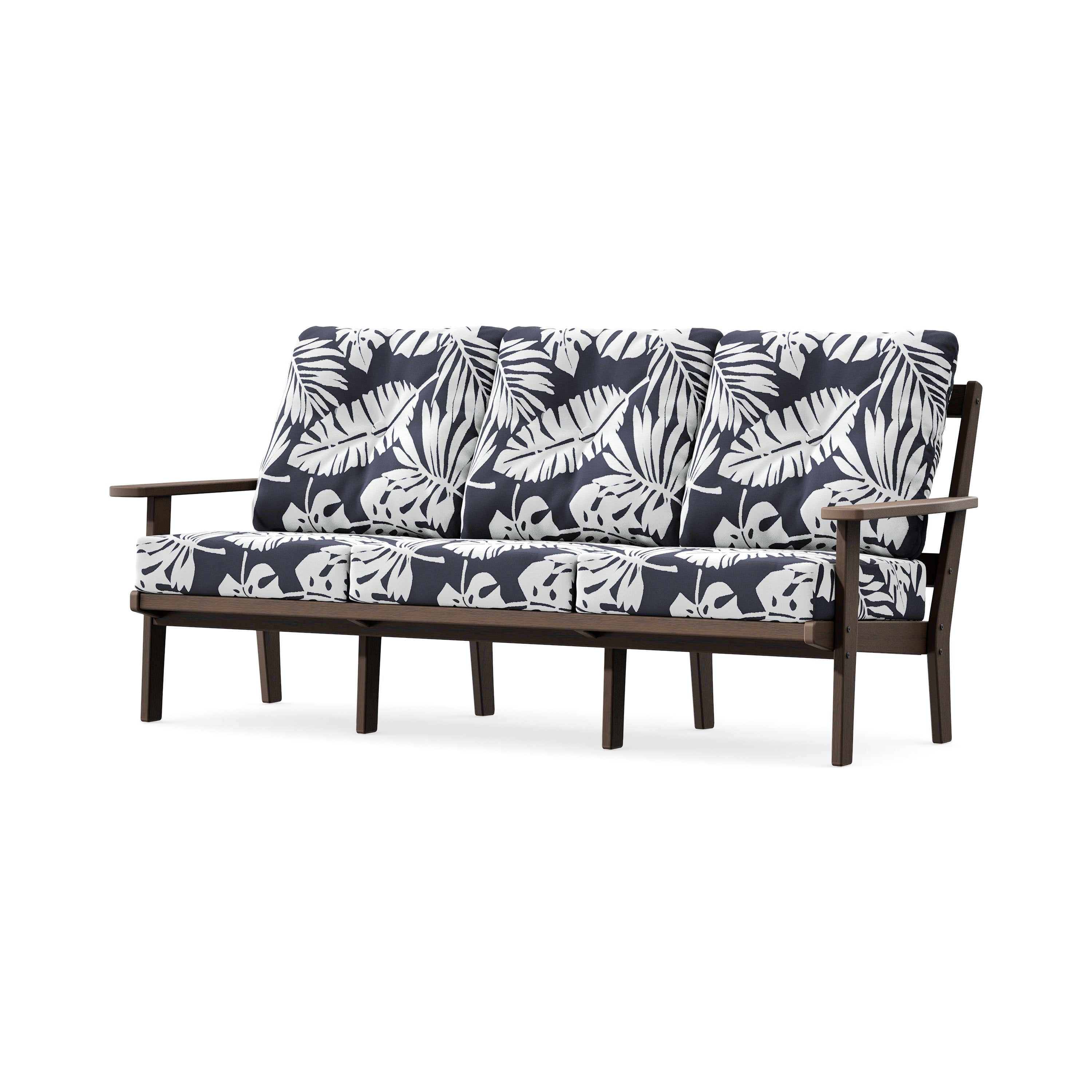 Oxford Deep Seating Sofa in Kona / Leaf Navy
