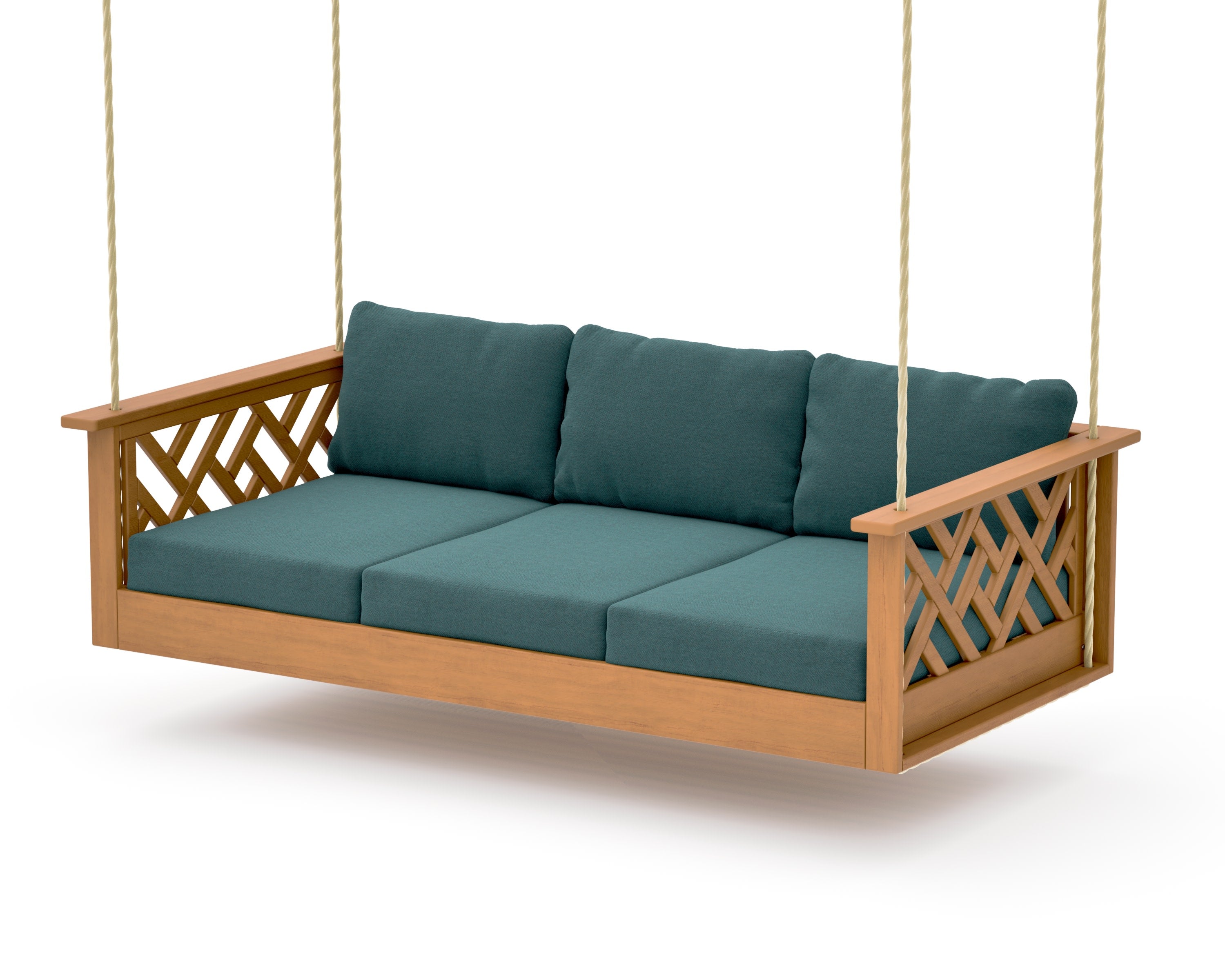 Chippendale Daybed Swing in Natural / Ocean Teal