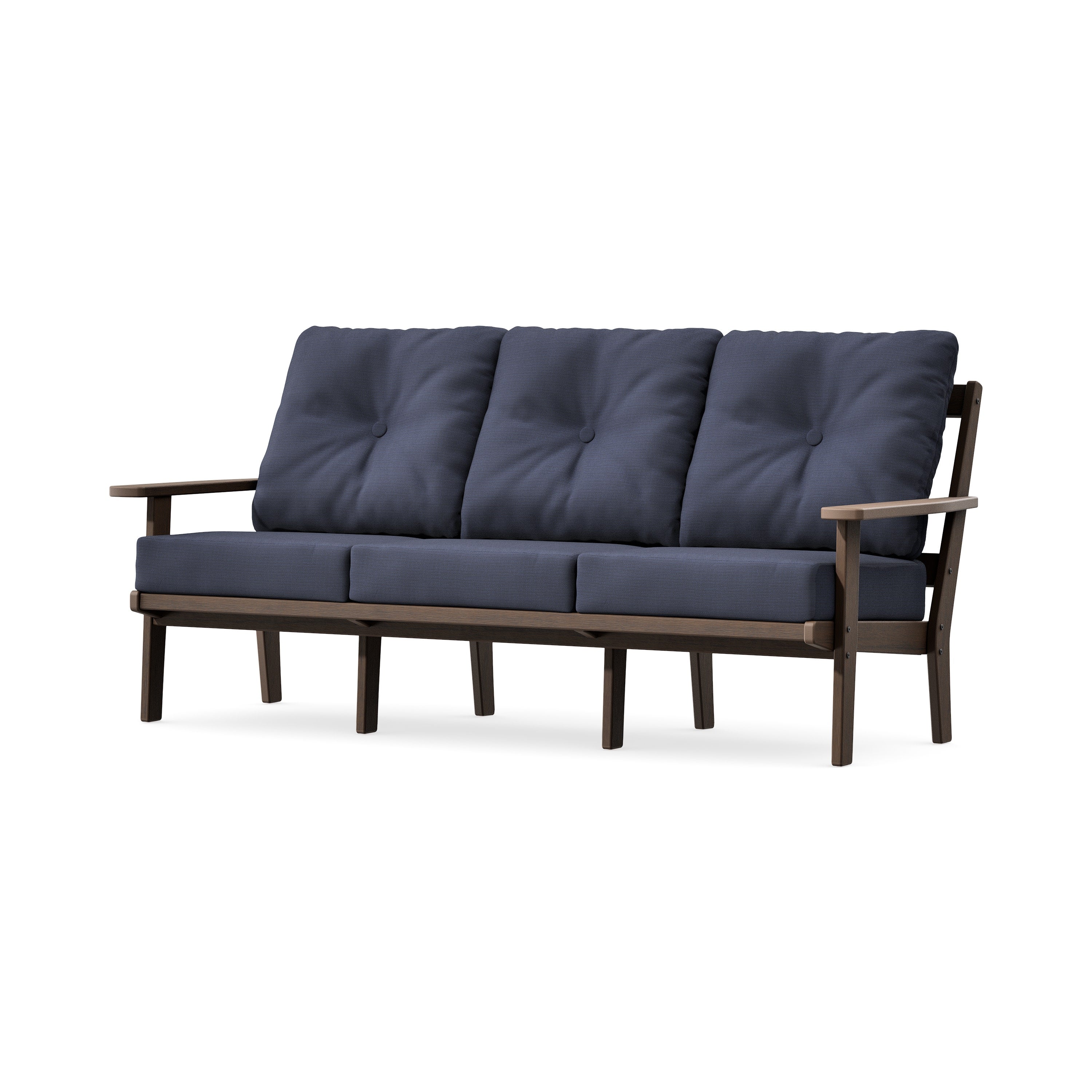 PrairieDeep Seating Sofa in Kona / Navy Linen