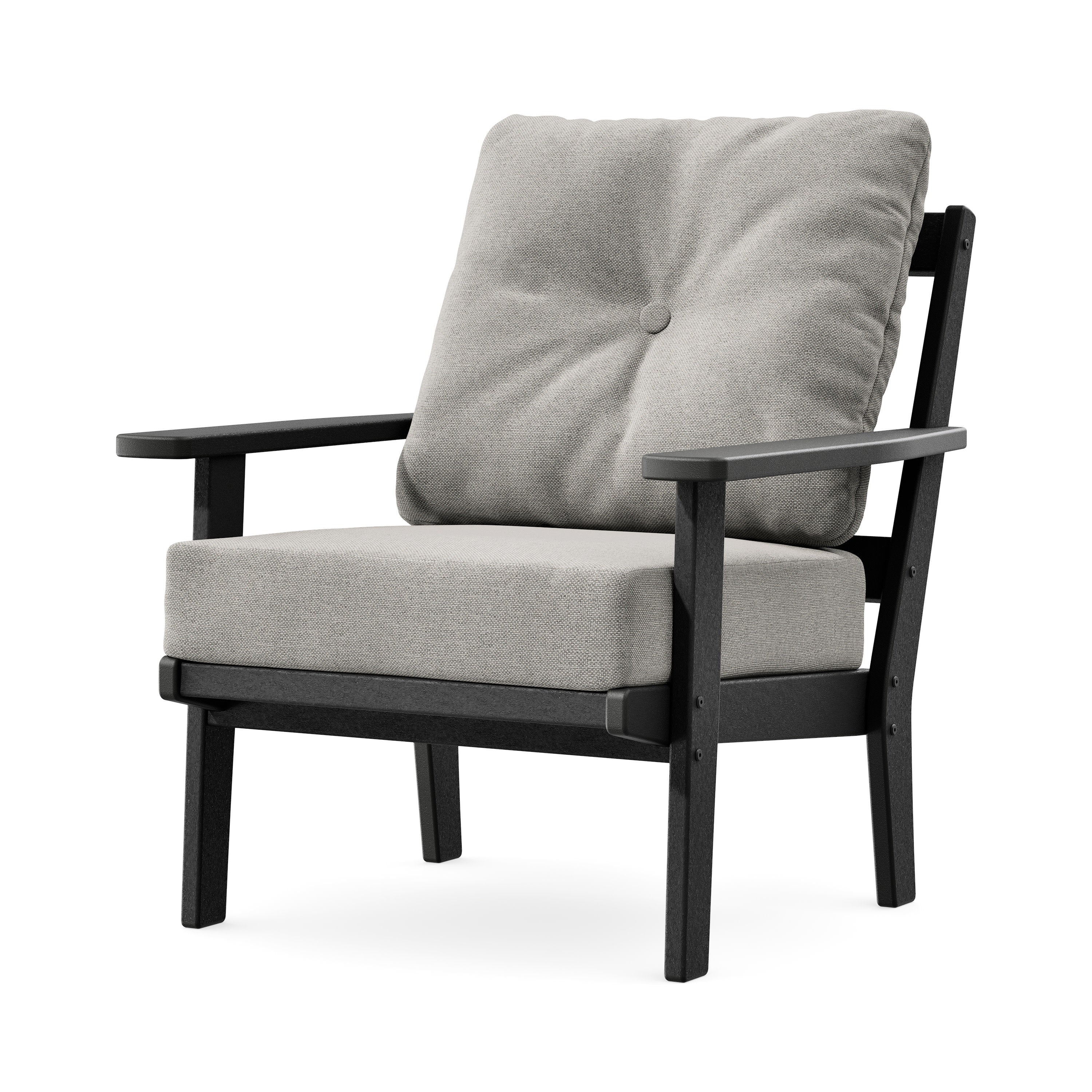 Prairie Deep Seating Chair in Black / Weathered Tweed