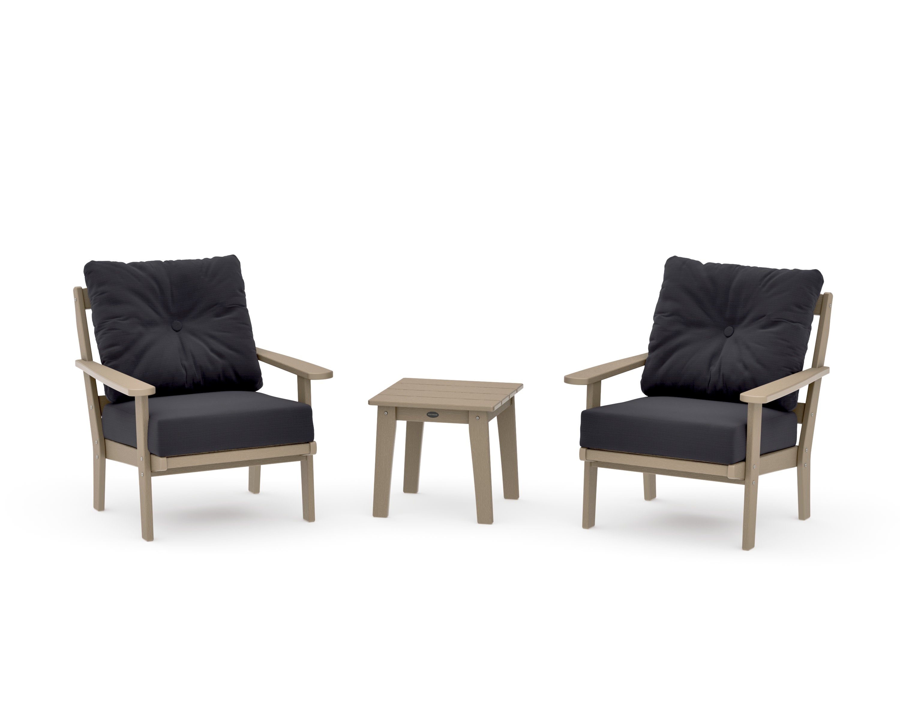 Mission 3-Piece Deep Seating Set in Vintage Sahara / Midnight Linen