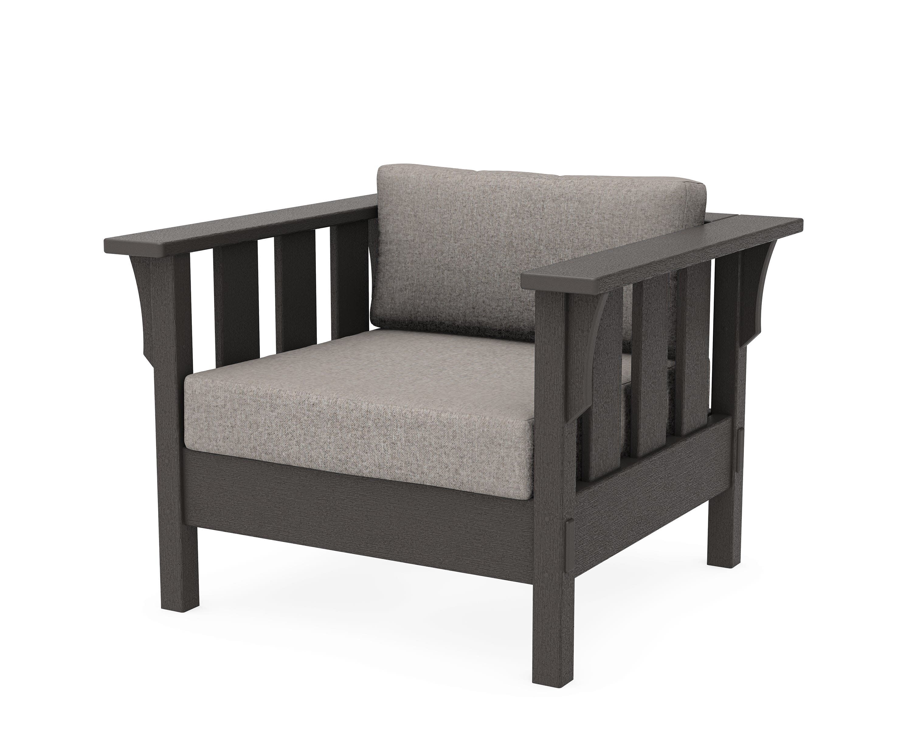 Acadia Deep Seating Chair in Vintage Coffee / Weathered Tweed