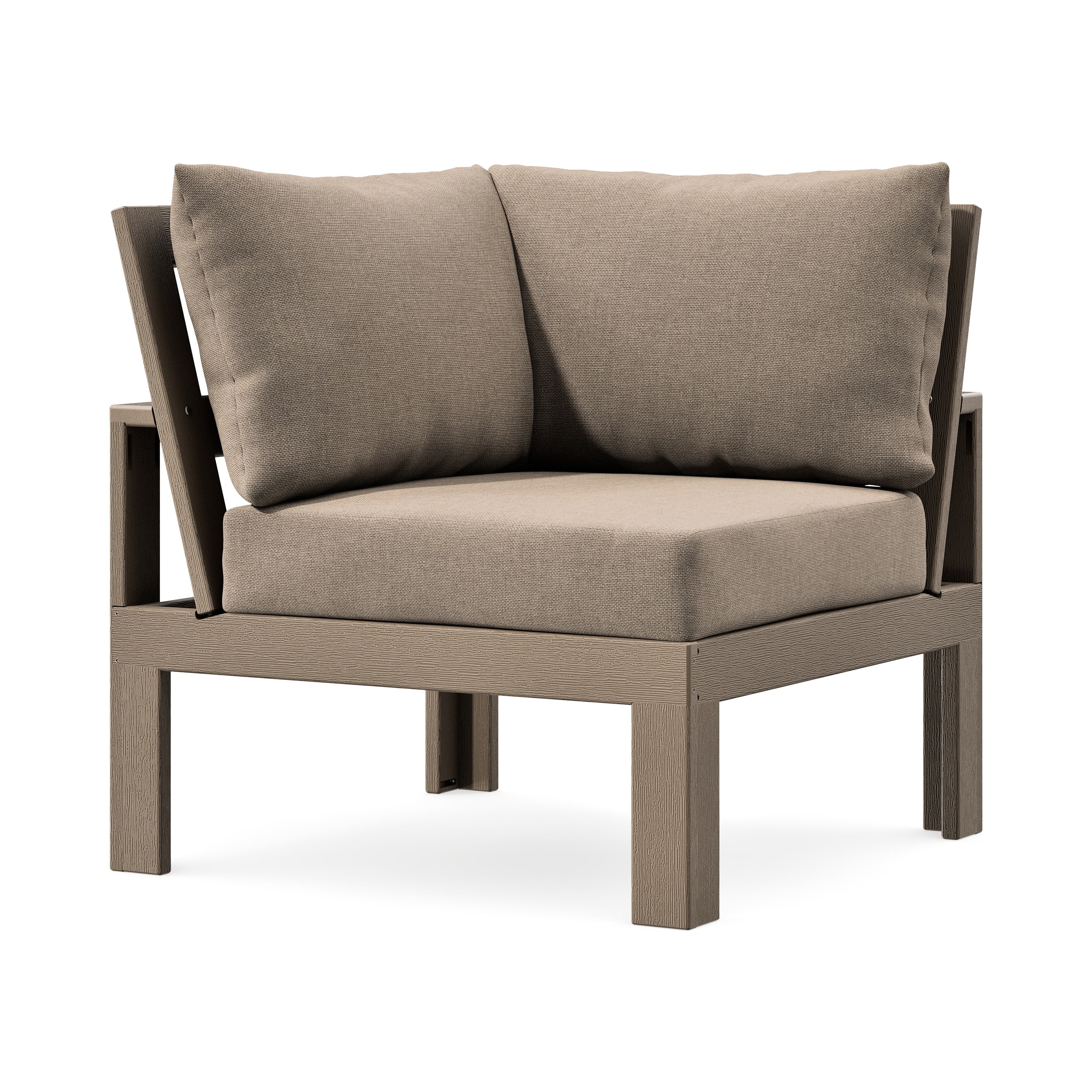 Modular Corner Chair in Vintage Sahara / Spiced Burlap