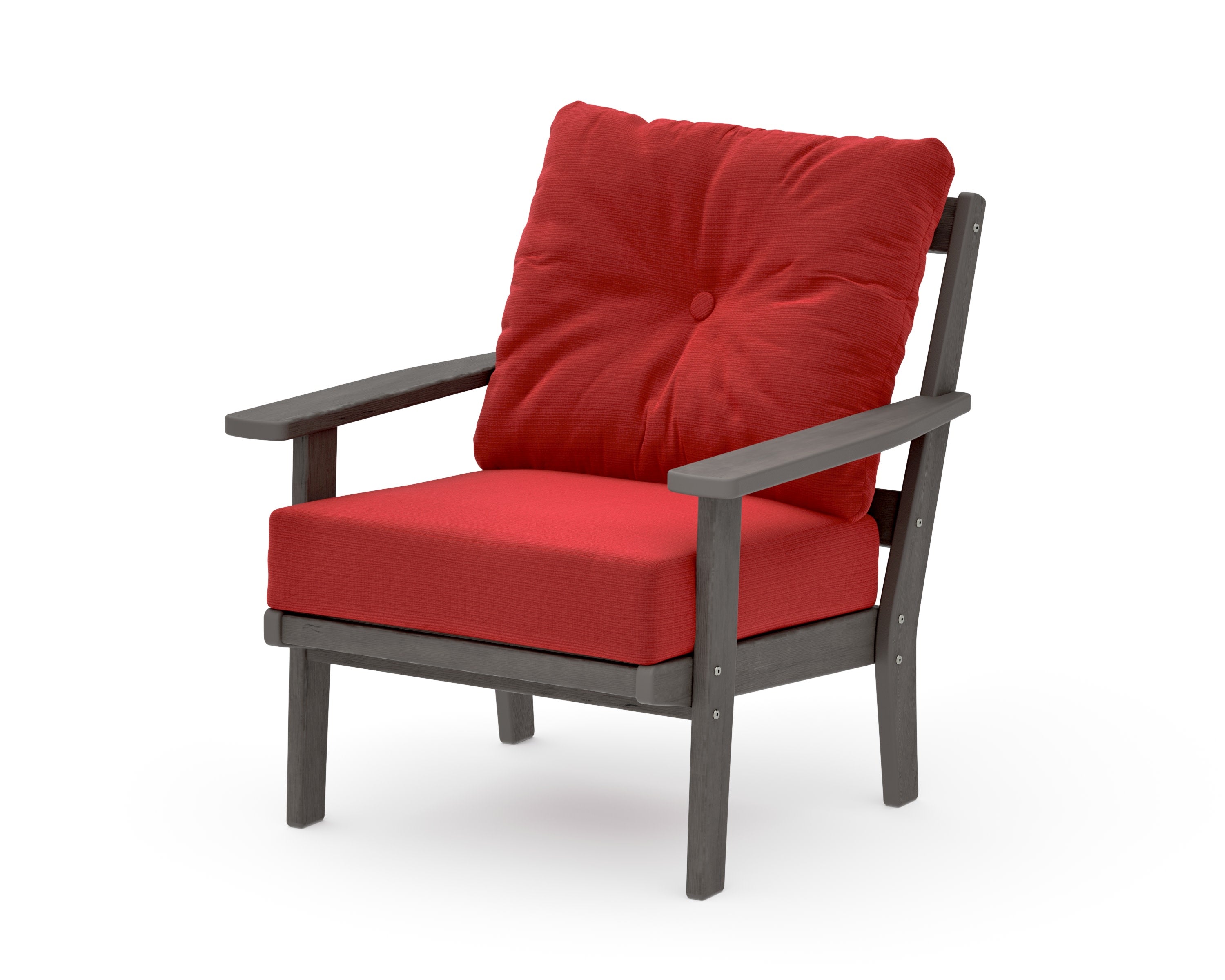 Prairie Deep Seating Chair in Driftwood / Crimson Linen