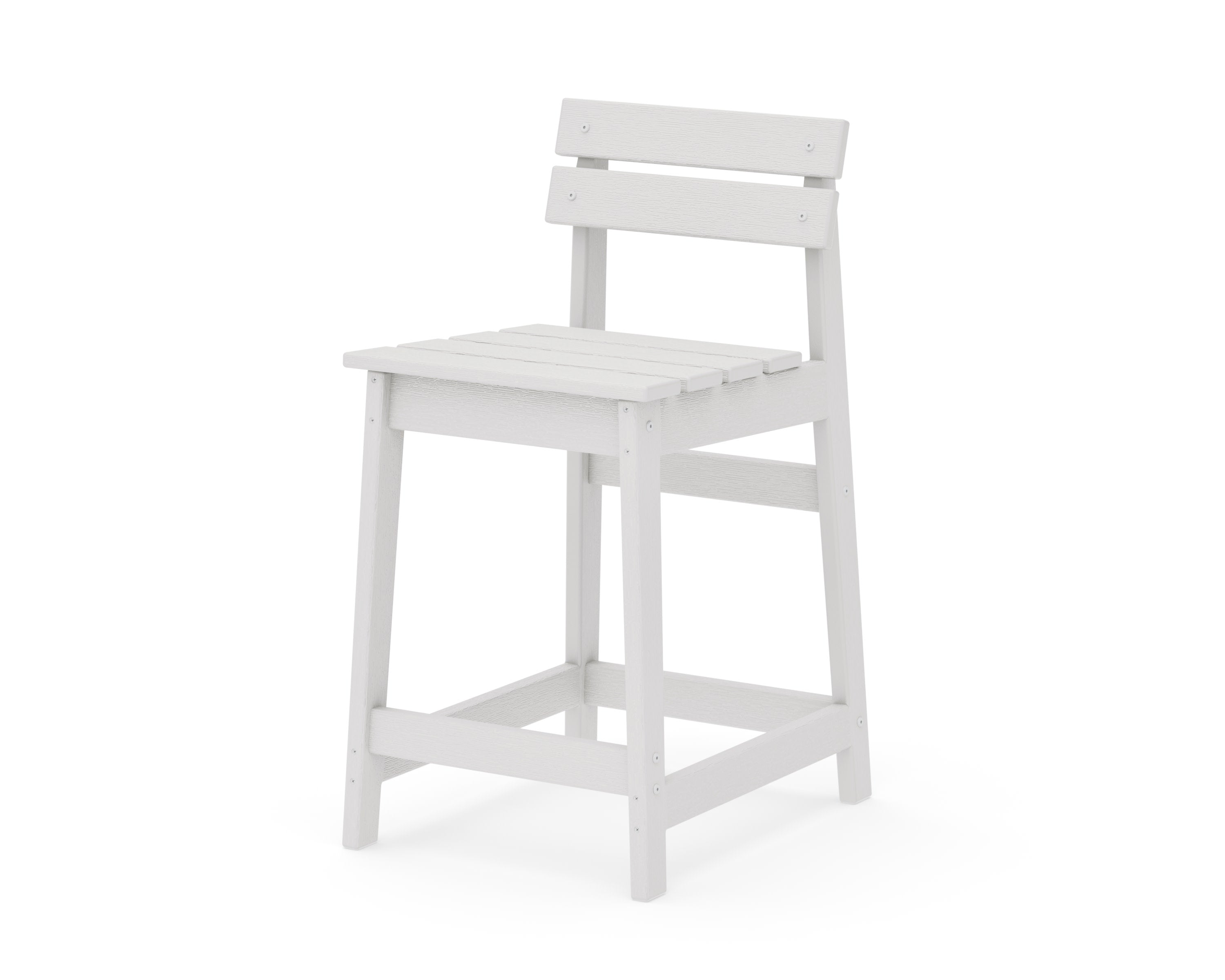 Modern Studio Plaza Lowback Counter Chair in Vintage White