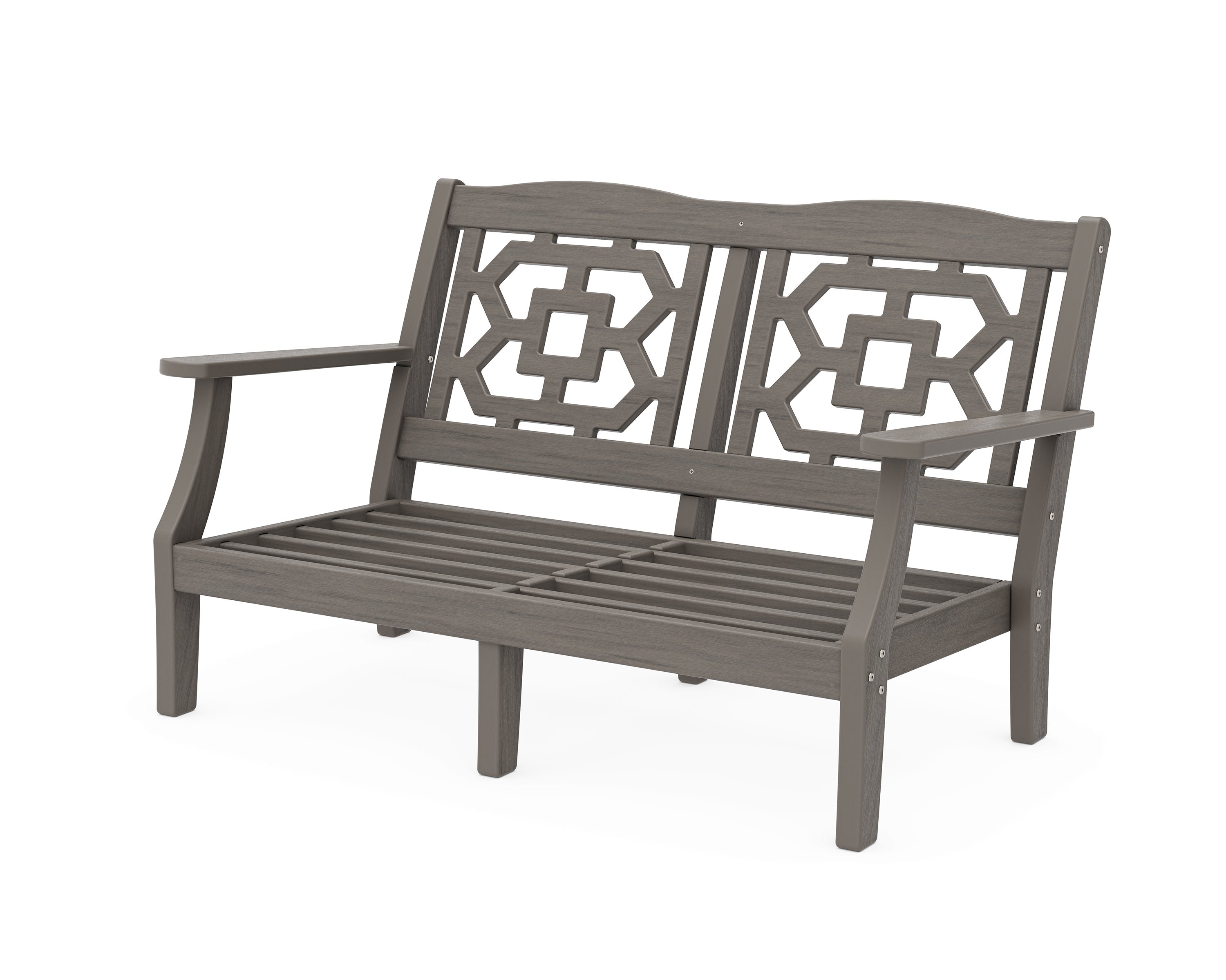 Chinoiserie Deep Seating Loveseat Frame in Driftwood