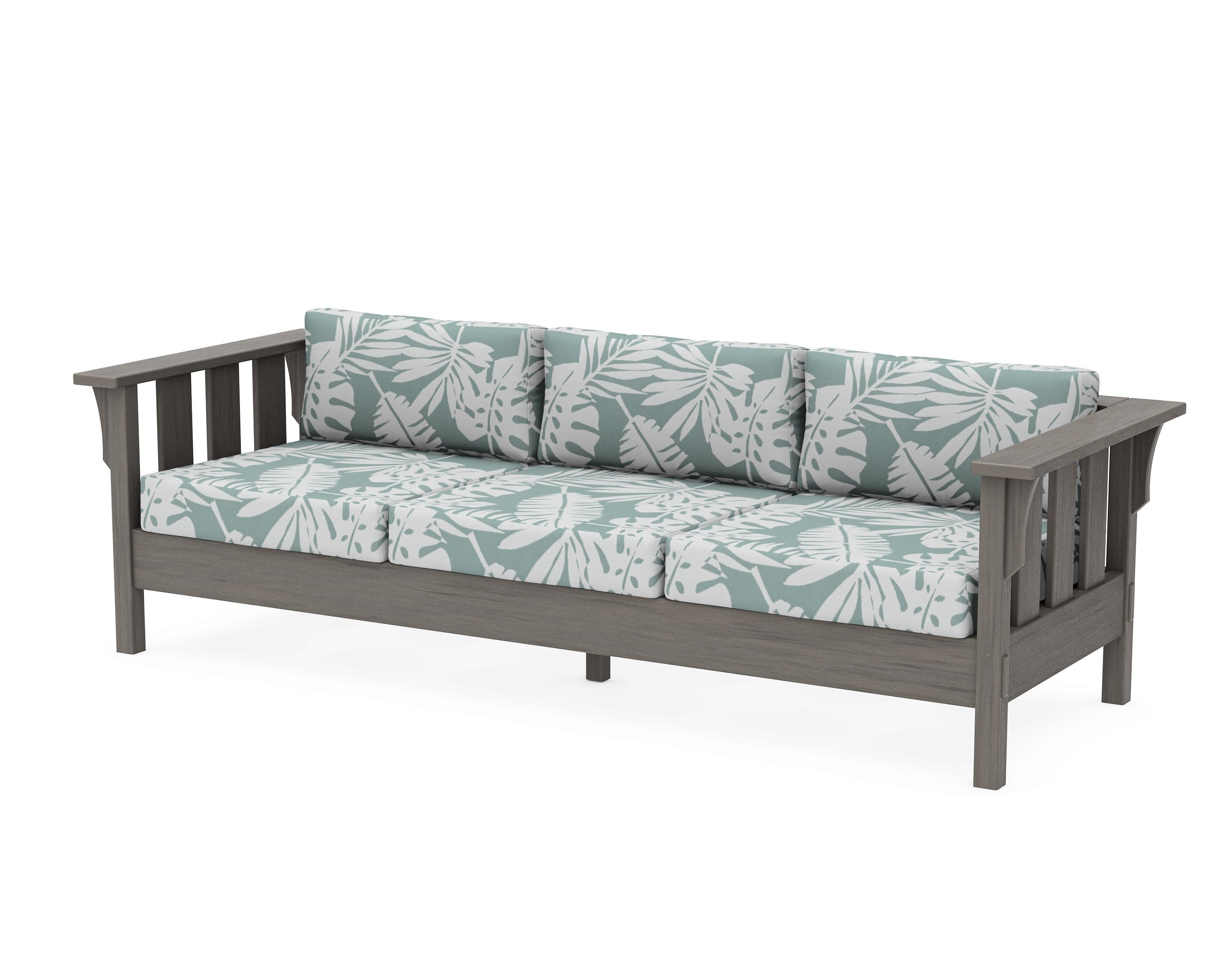Acadia Deep Seating Sofa in Driftwood / Leaf Glacier Spa