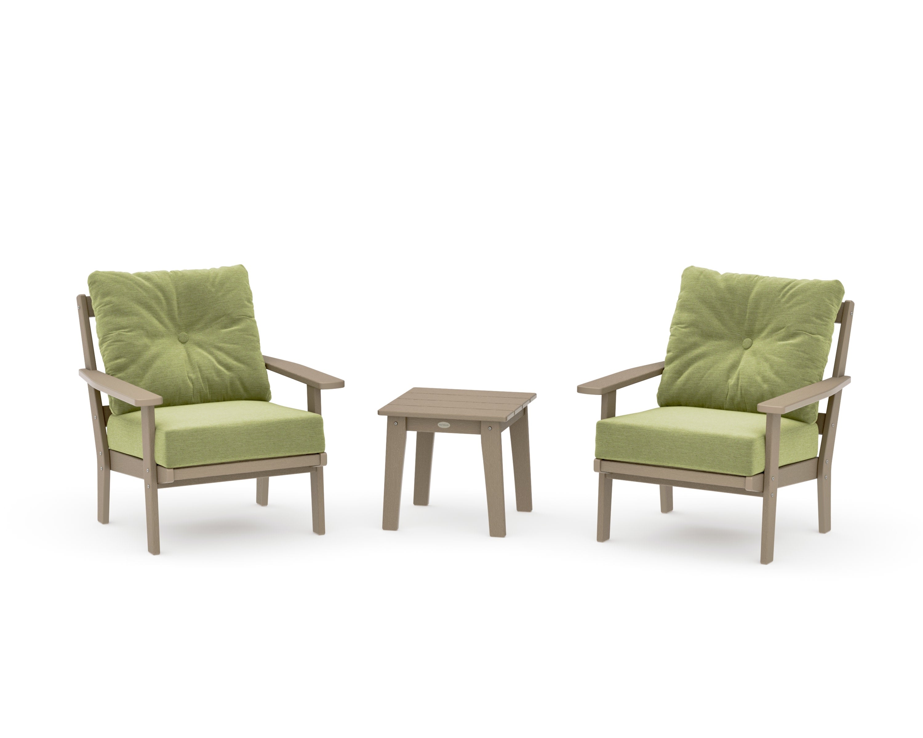 Prairie 3-Piece Deep Seating Set in Vintage Sahara / Chartreuse Boucle