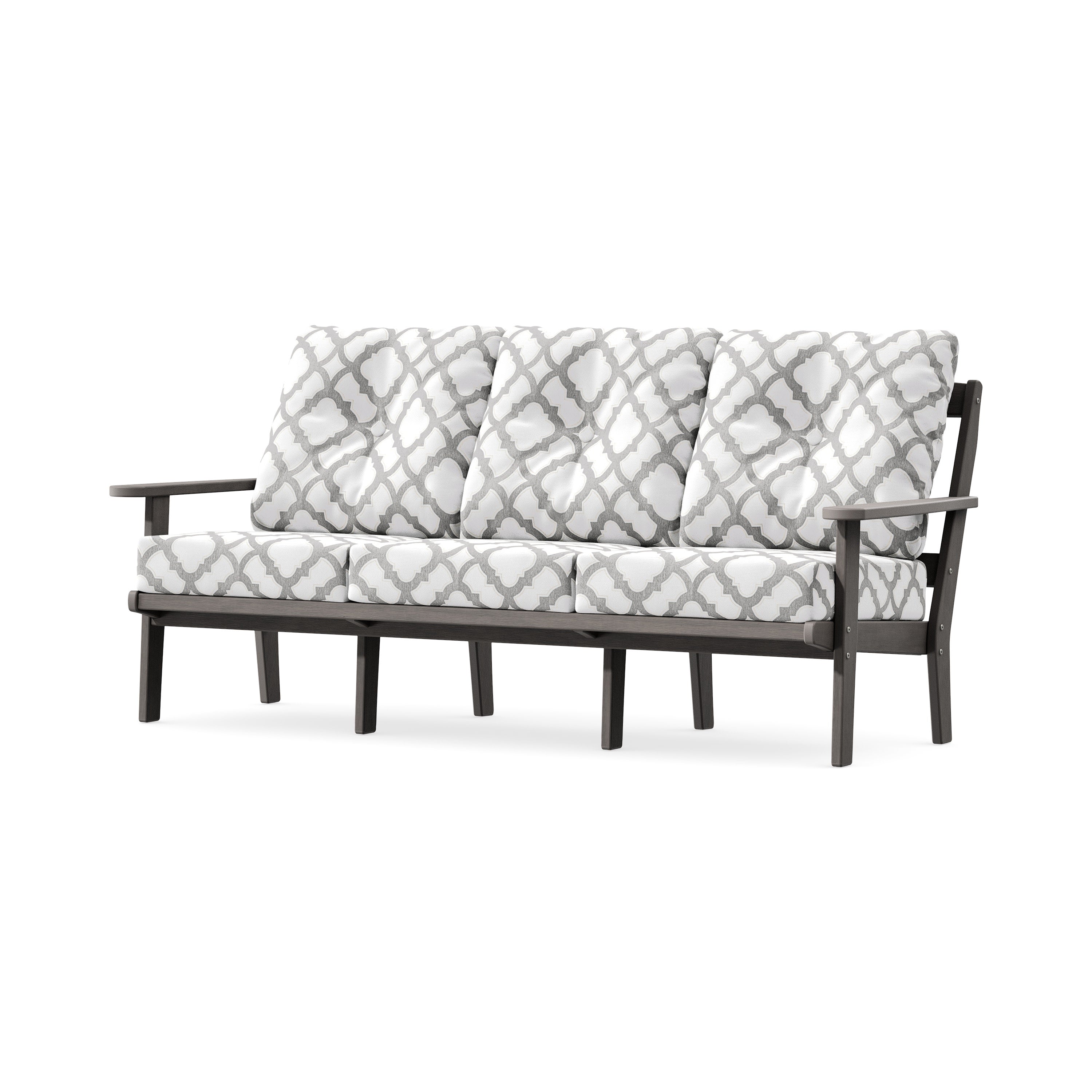 Mission Deep Seating Sofa in Driftwood / Trellis Grey Mist