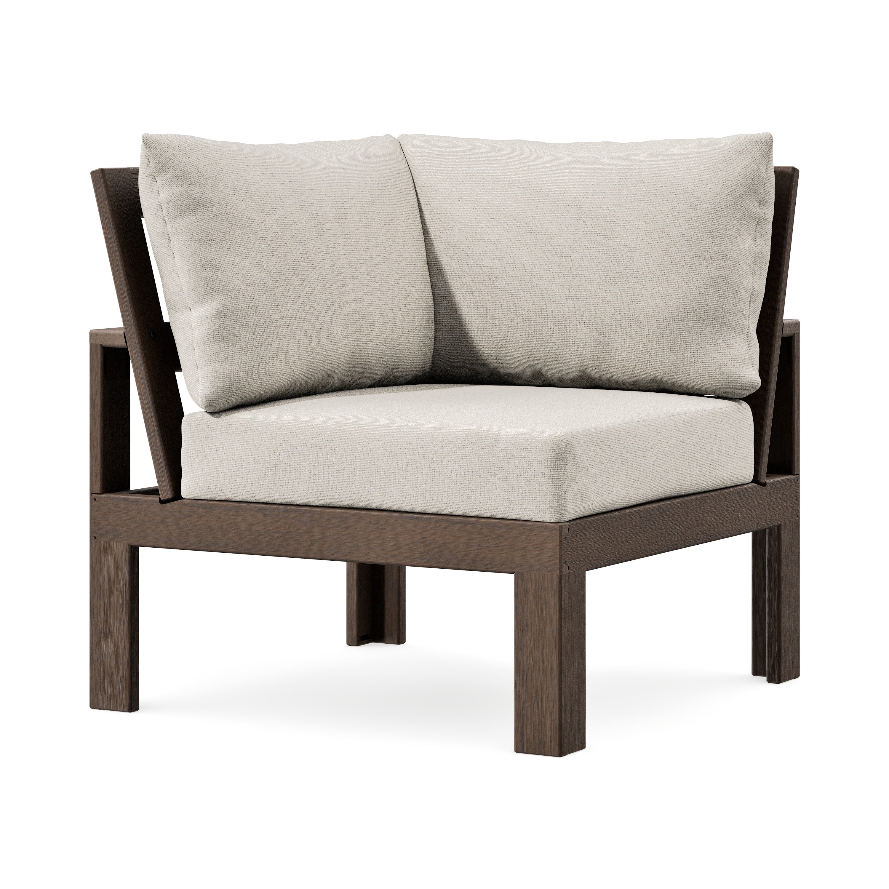 Modular Corner Chair in Kona / Dune Burlap