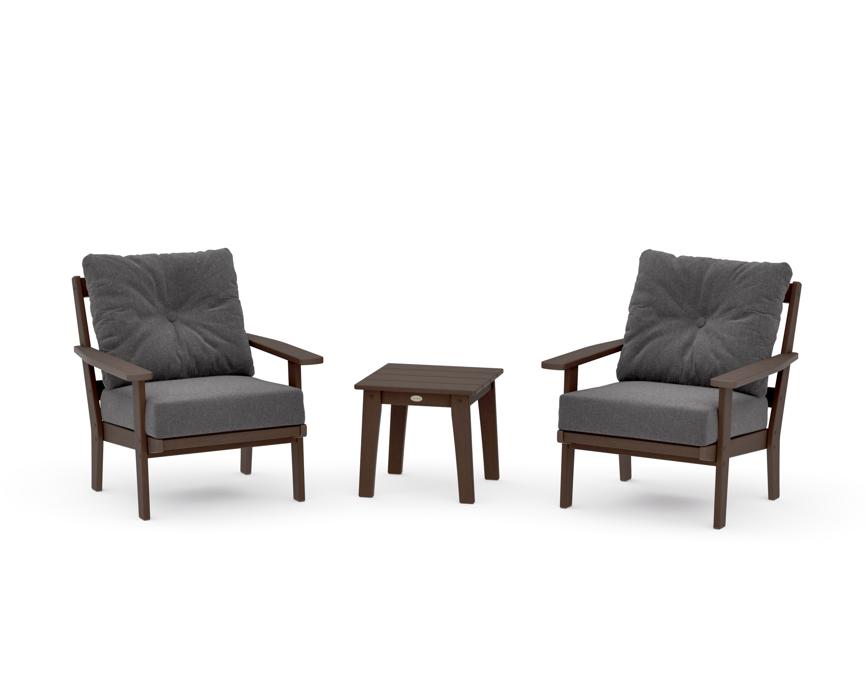 Prairie 3-Piece Deep Seating Set in Kona / Ash Charcoal