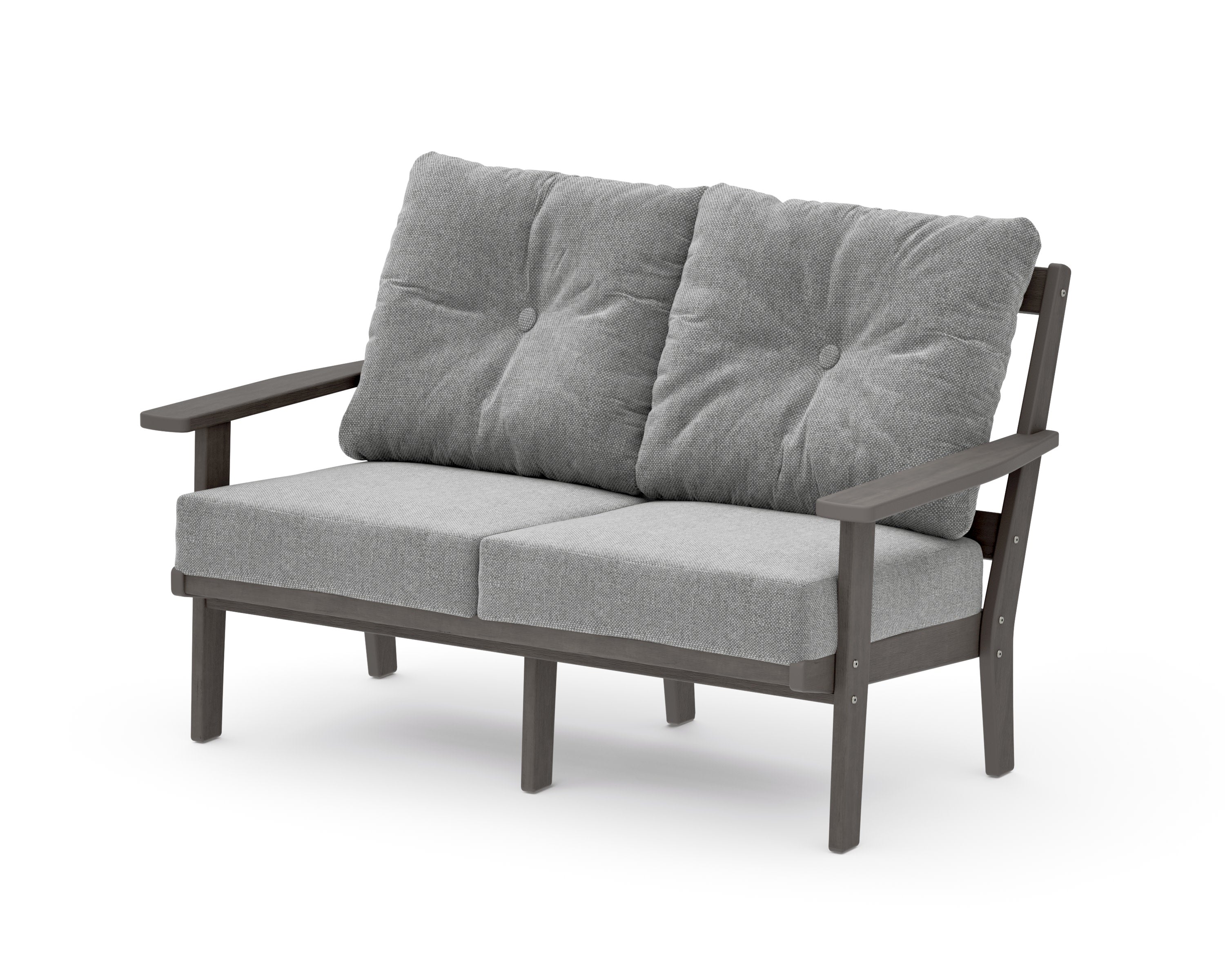 Oxford Deep SeatingLoveseat in Driftwood / Grey Mist