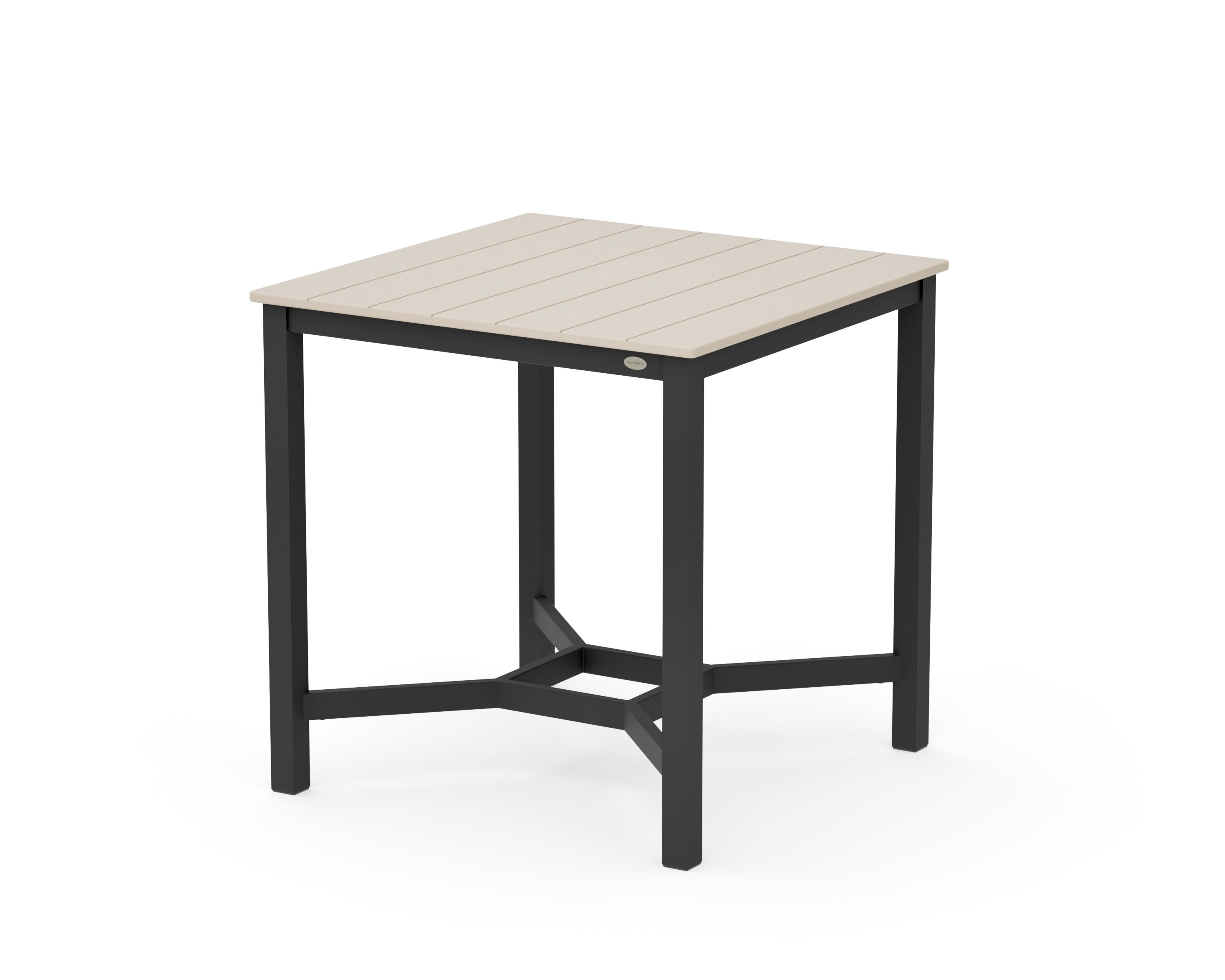 Main Street 36 x 36 Counter Table in Black / Sand