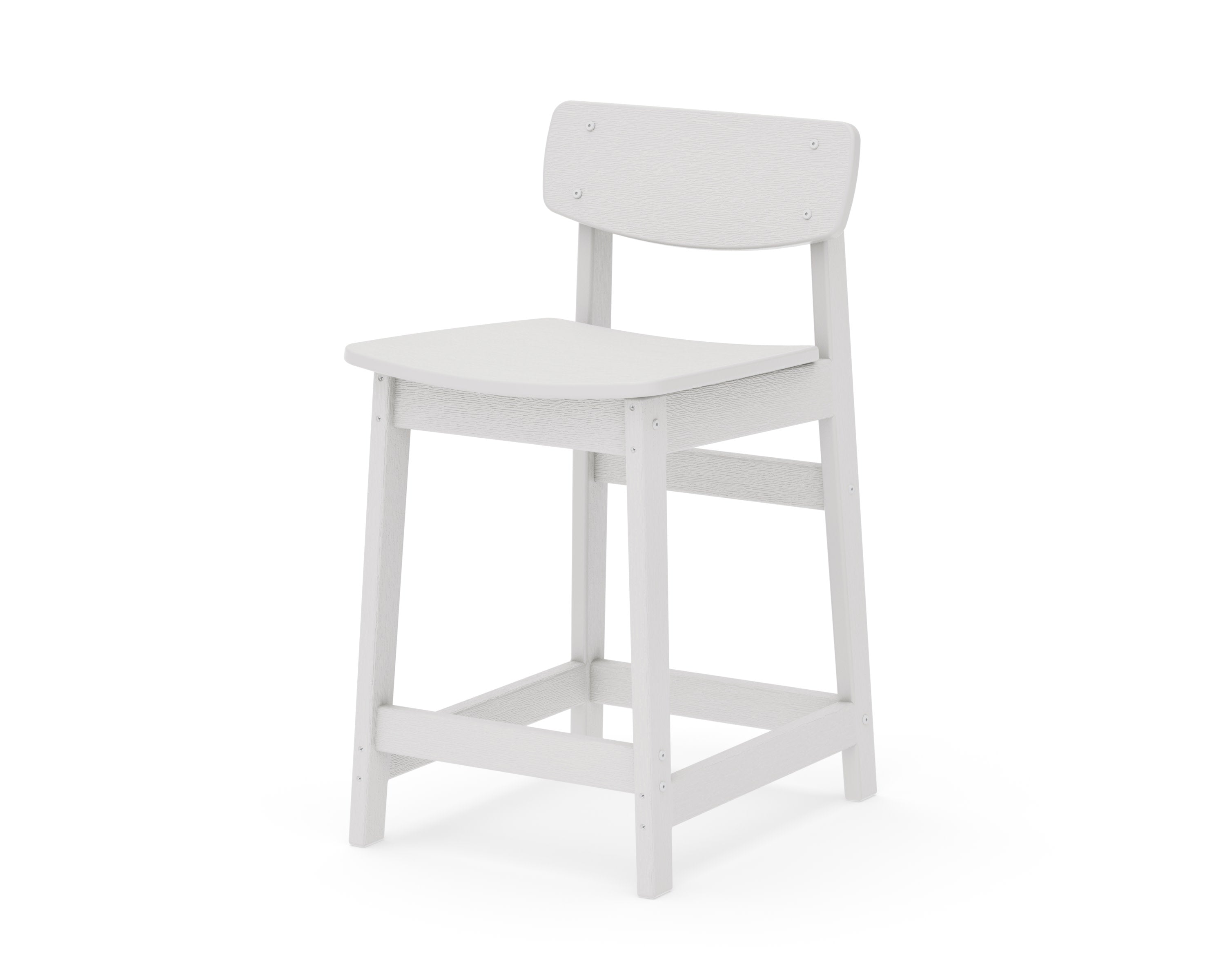 Modern Studio Urban Lowback Counter Chair in Vintage White